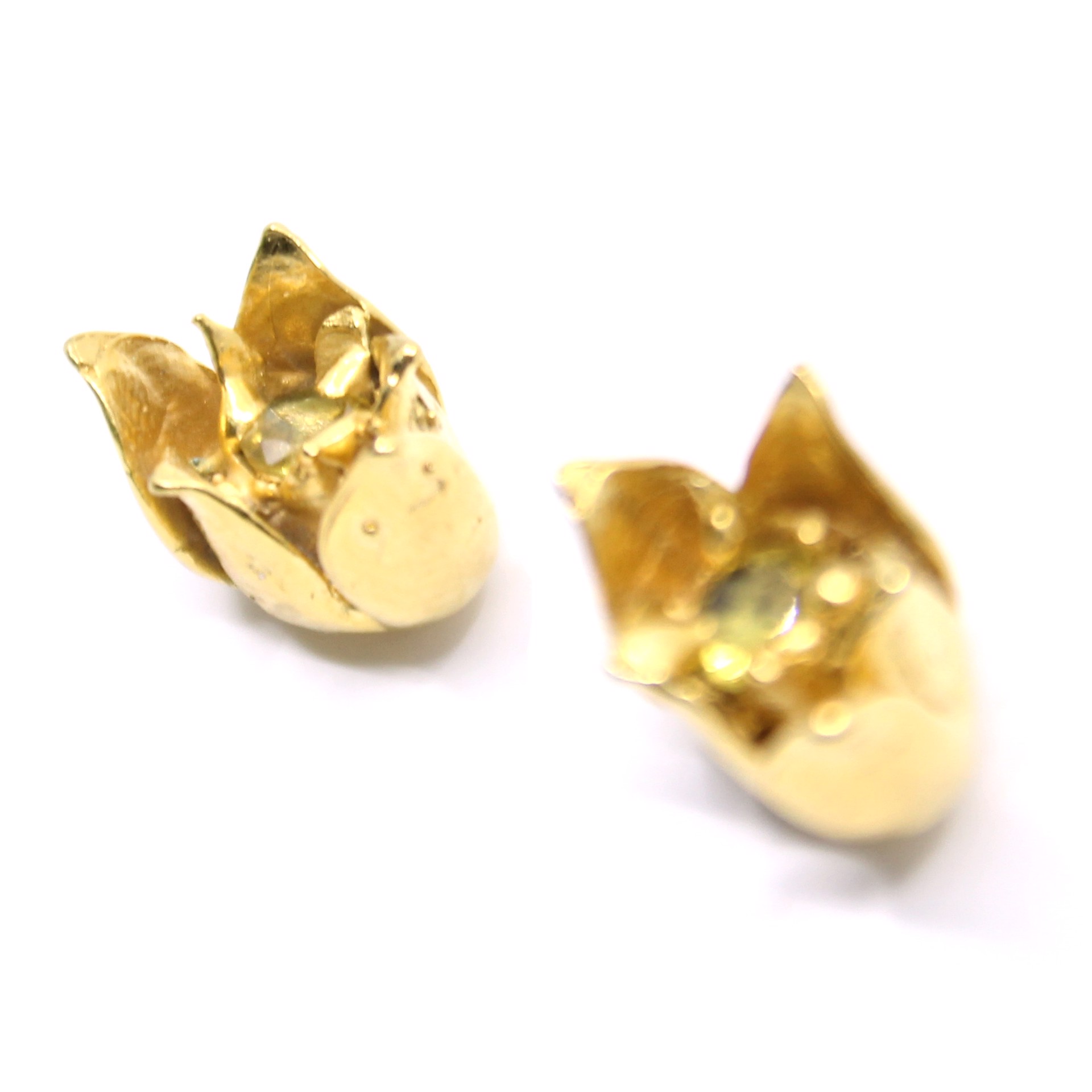 Little Gold Topaz Sedum Studs by Anna Johnson
