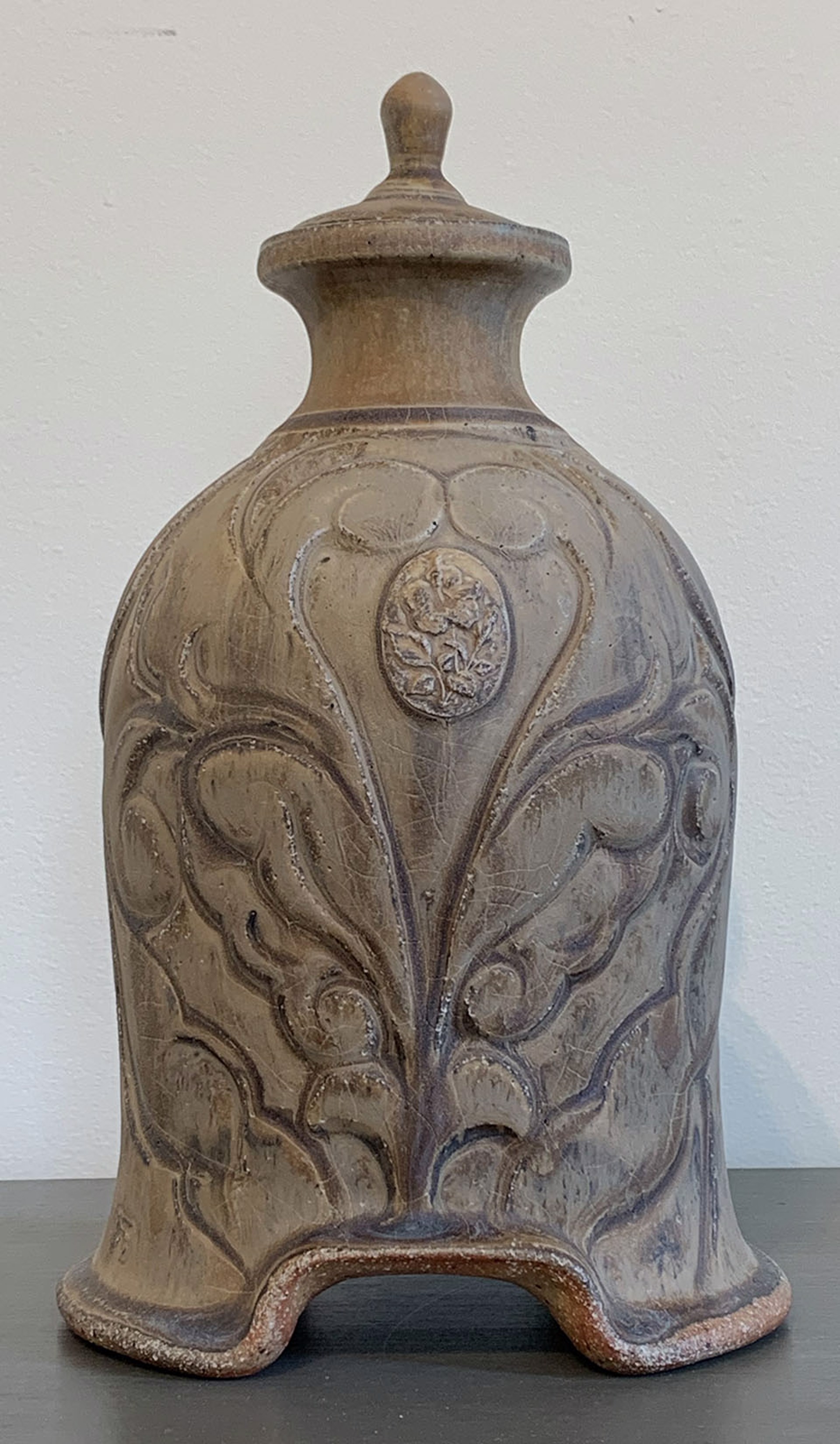 Carved Flask with Lid by Martin Tagseth