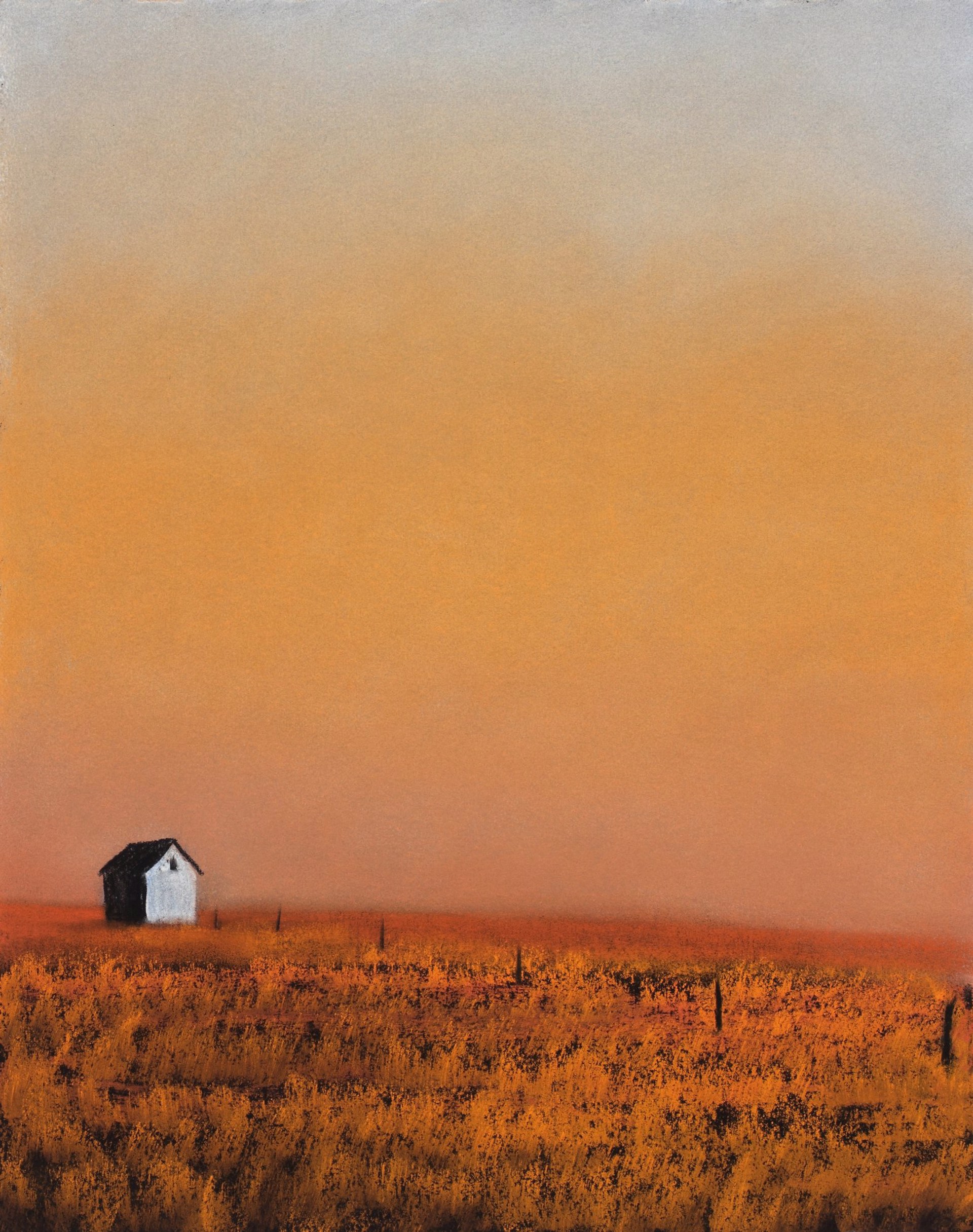Barnscape in Orange by Kathy Beekman