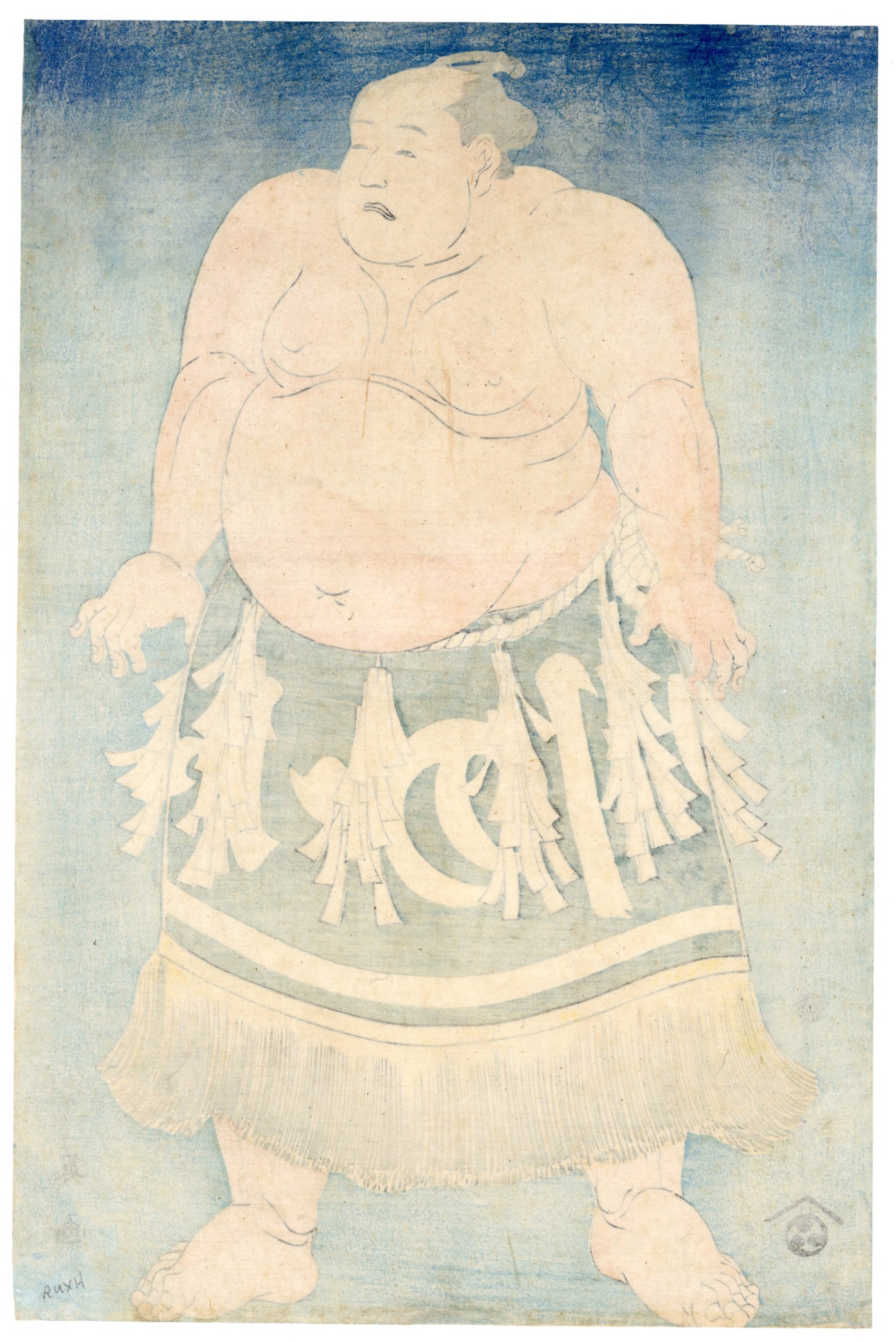 Portrait of Sumo Wrestler Onogawa Kisaburo (Shiga) by Shun'ei