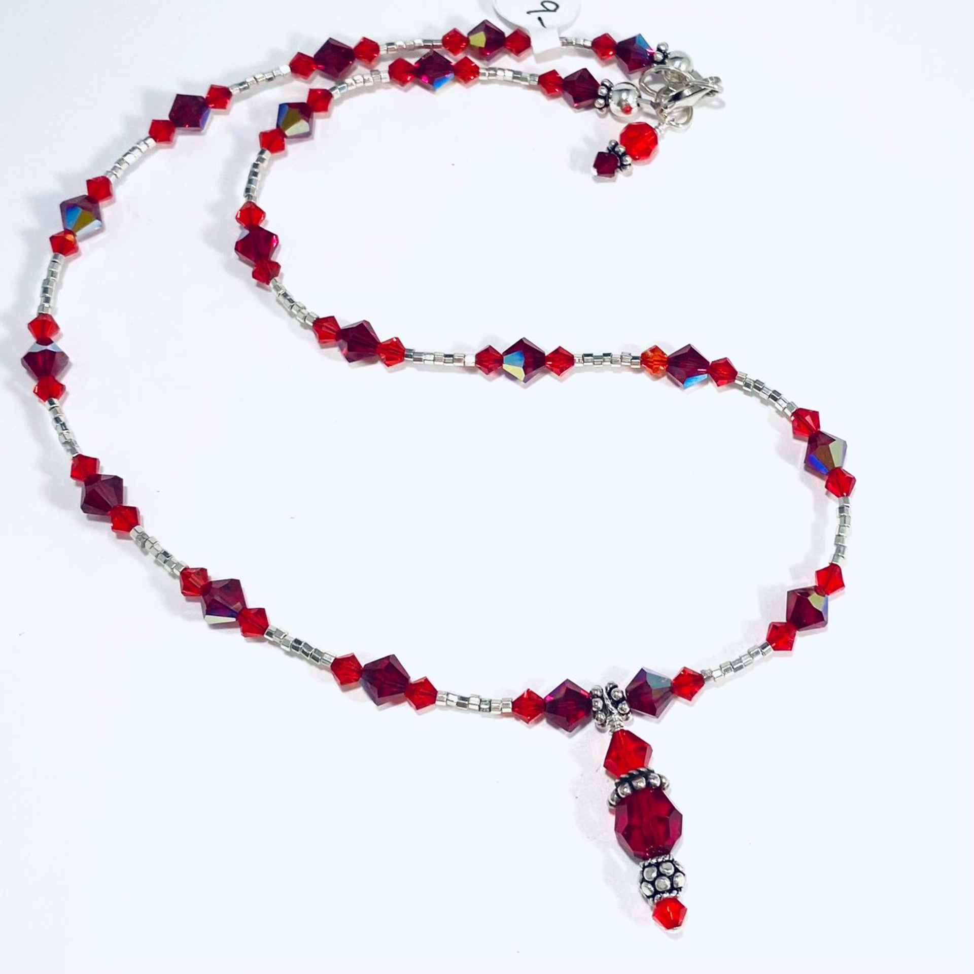 Birthstone Necklace~July Ruby Swarovski Crystals SHOSH22-12 by Shoshannah Weinisch