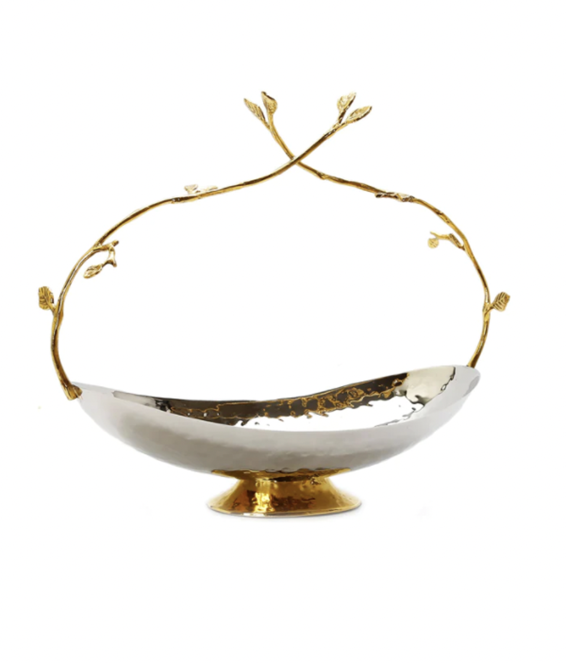 Basket with Gold Twig Handle by Argent