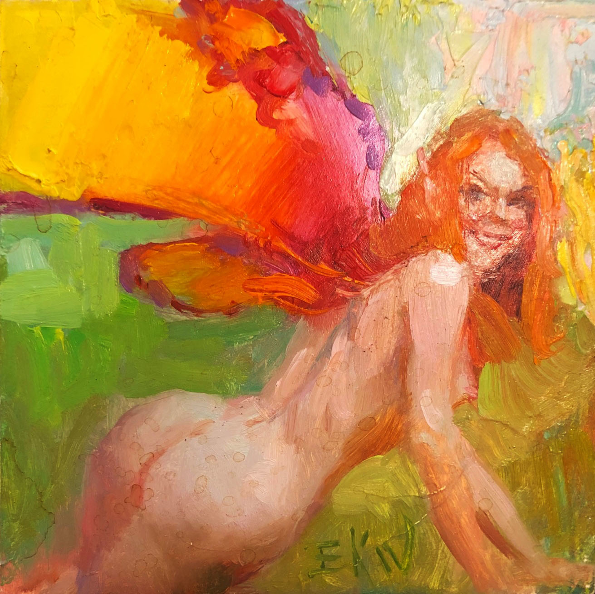 Red Winged Pixie by Eric Wallis