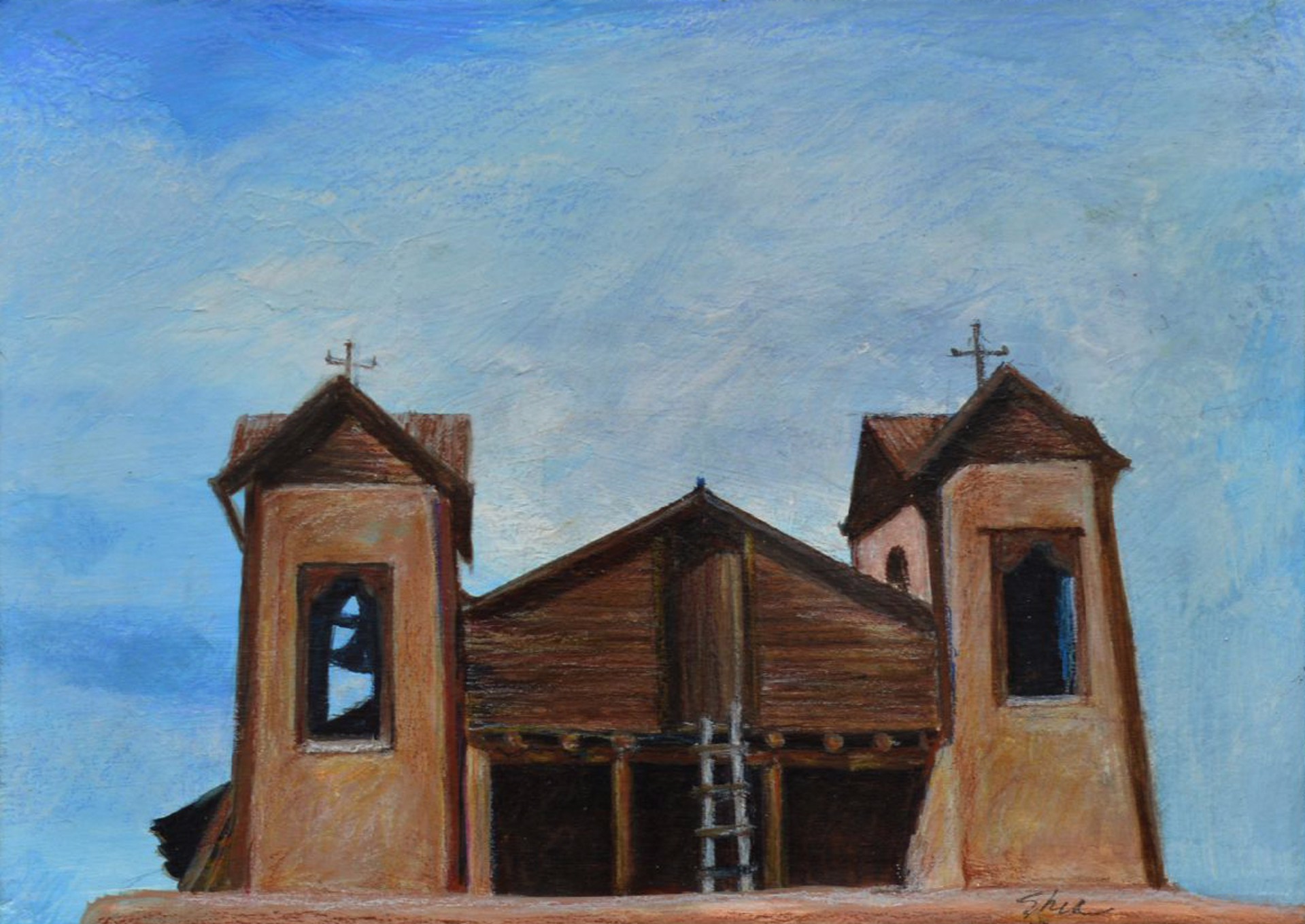 Chimayo Bell Towers by Jane Shea