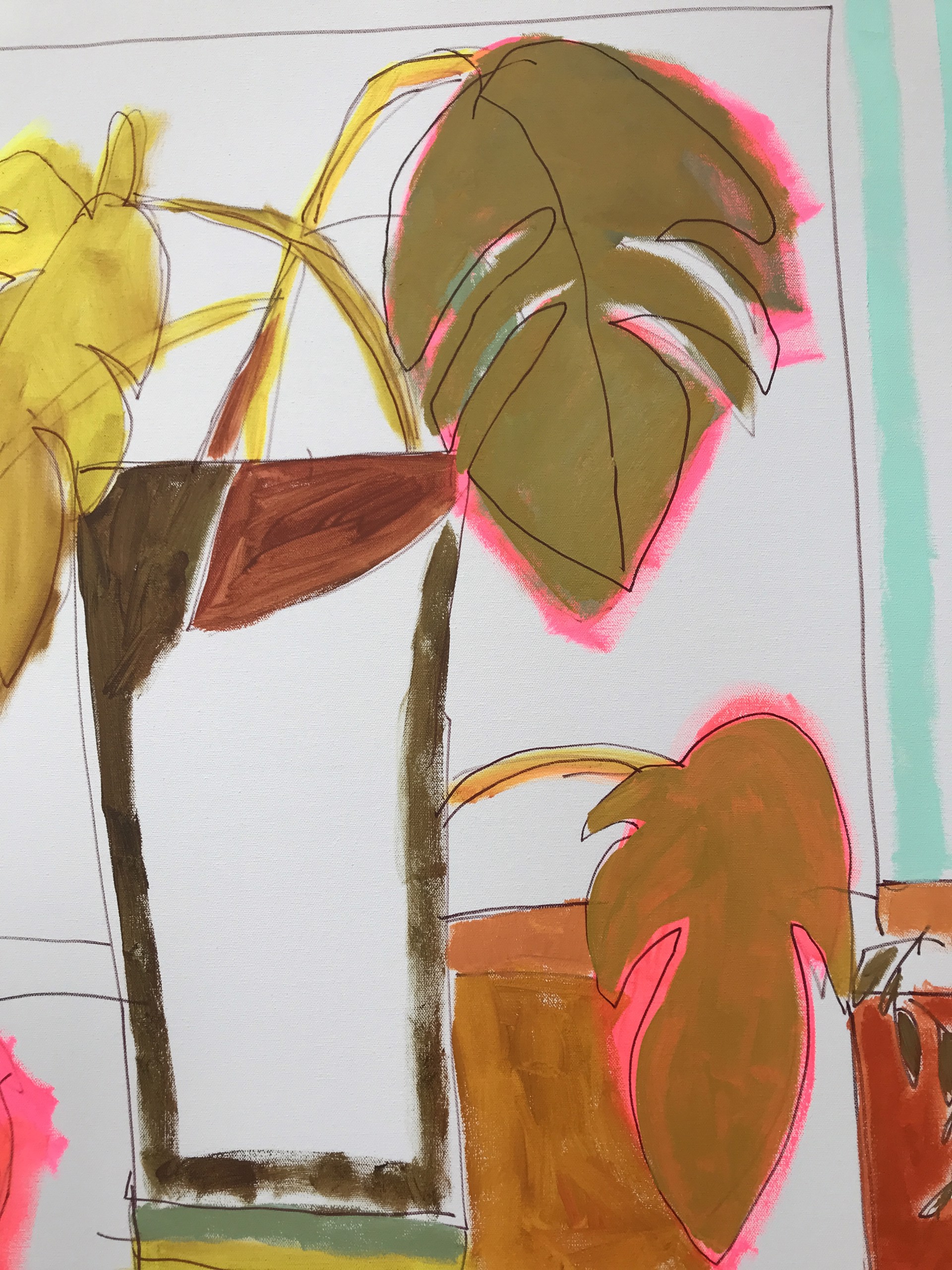 Plants and Books on Table by Rachael Van Dyke
