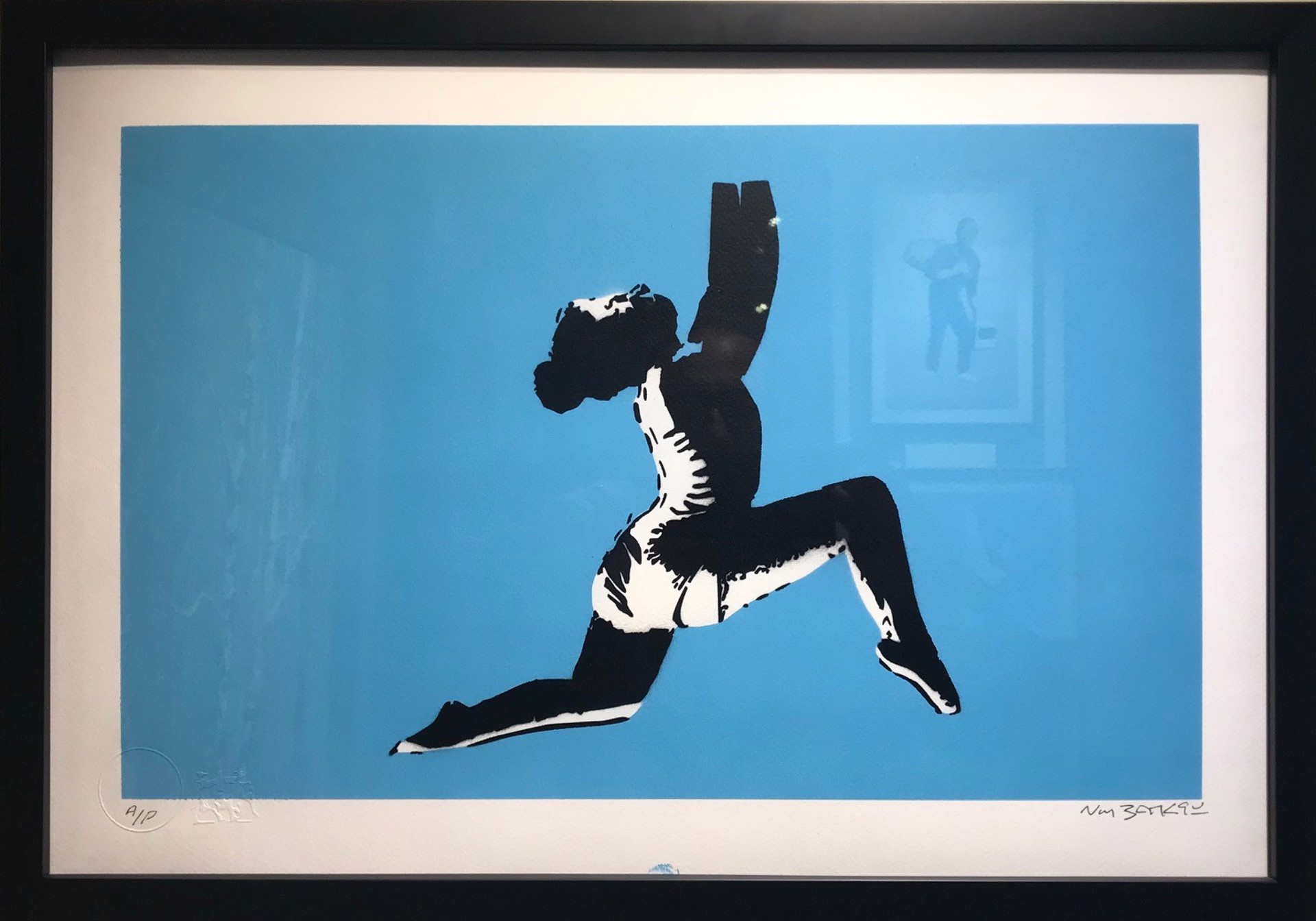 Female Gymnast (Blue) AP by Not Banksy