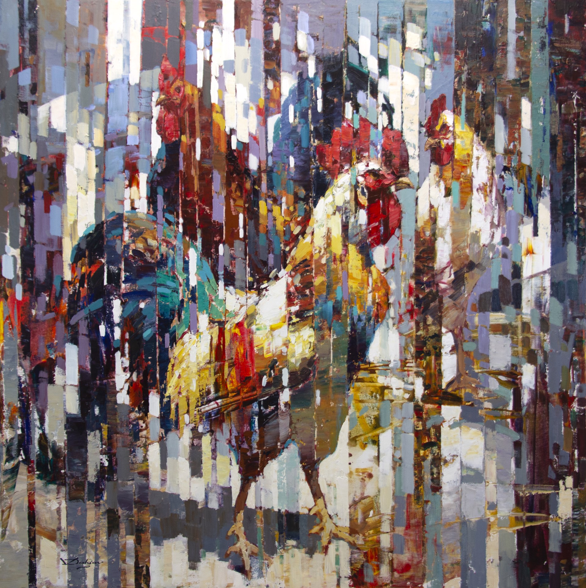 Roosters by Vadim Dolgov