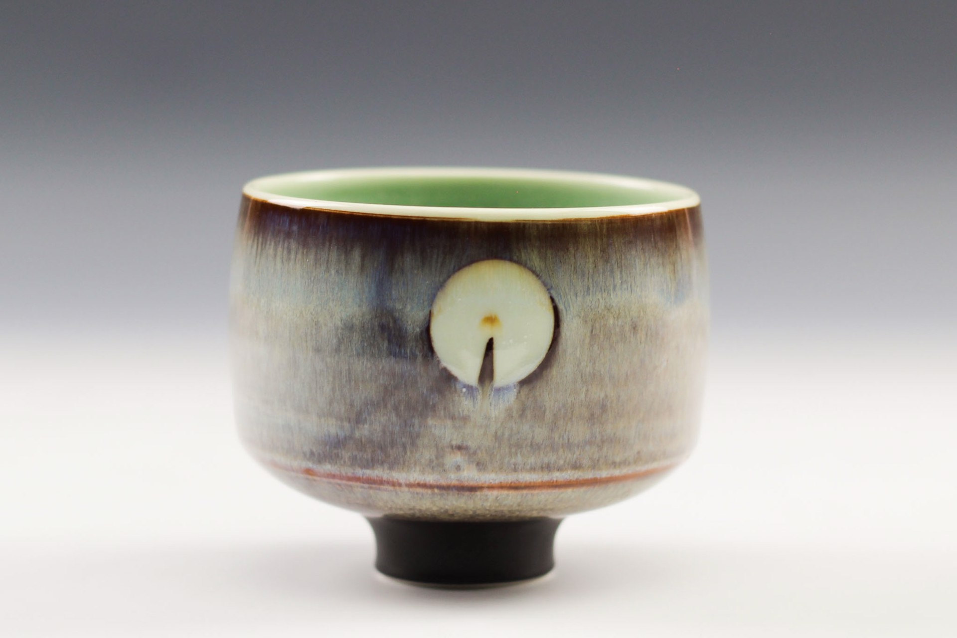Lavender Tea Bowl with Dot by Charlie Olson