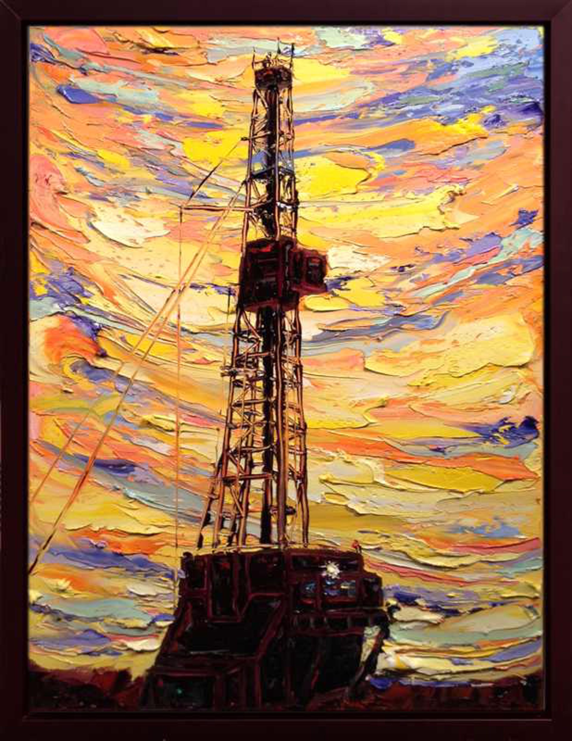 Wildcatter's Sunset by JD Miller