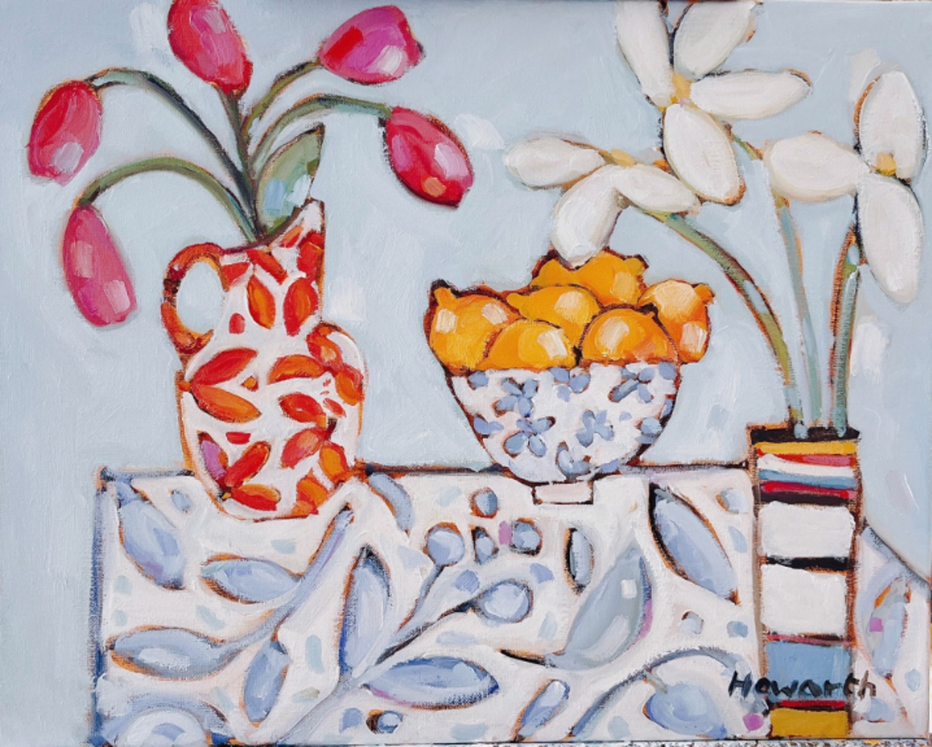 Lemons, Daisies, and Tulips by Katrina Howarth