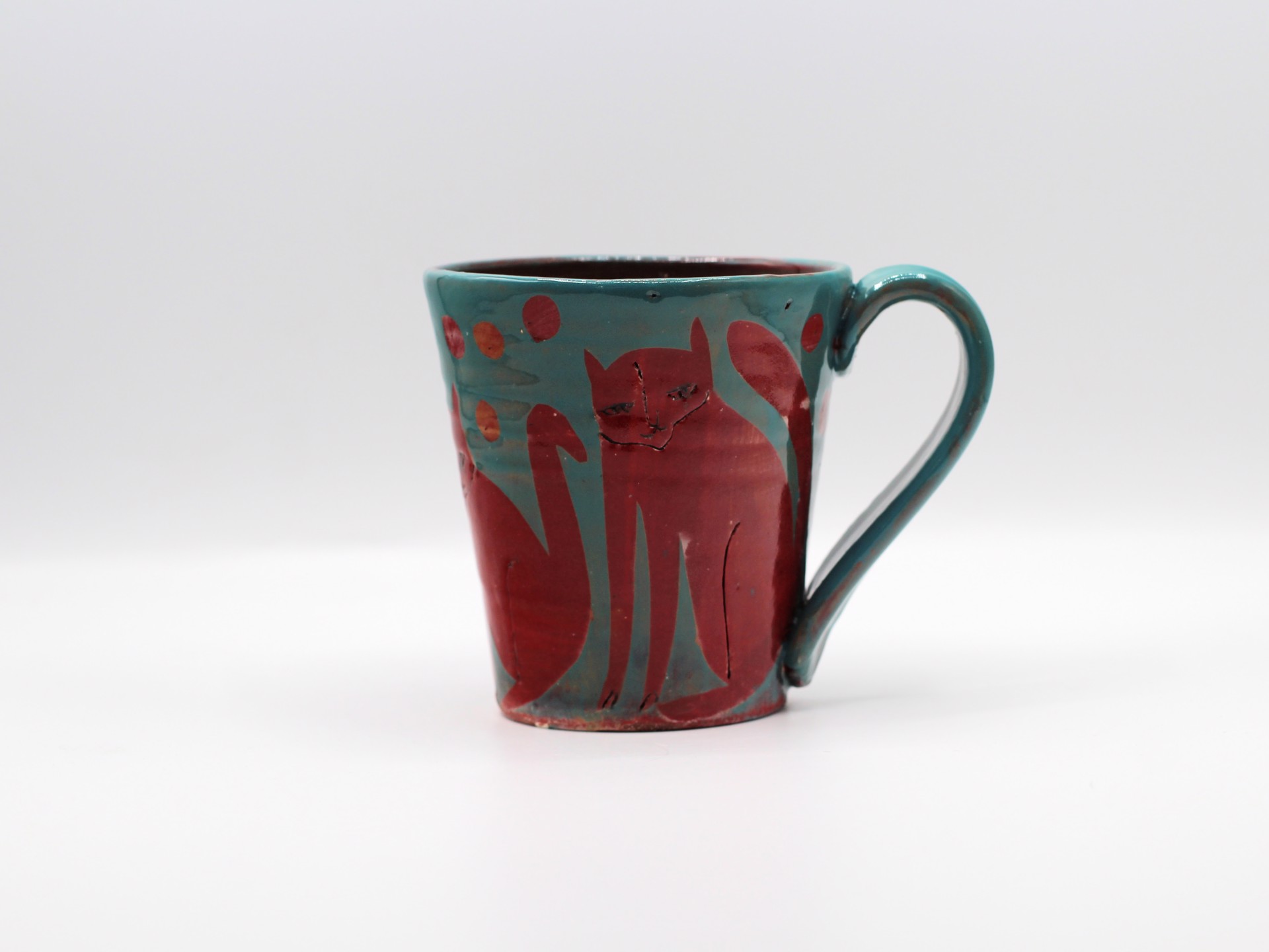 Cat Blue Mug by Priscilla Dahl