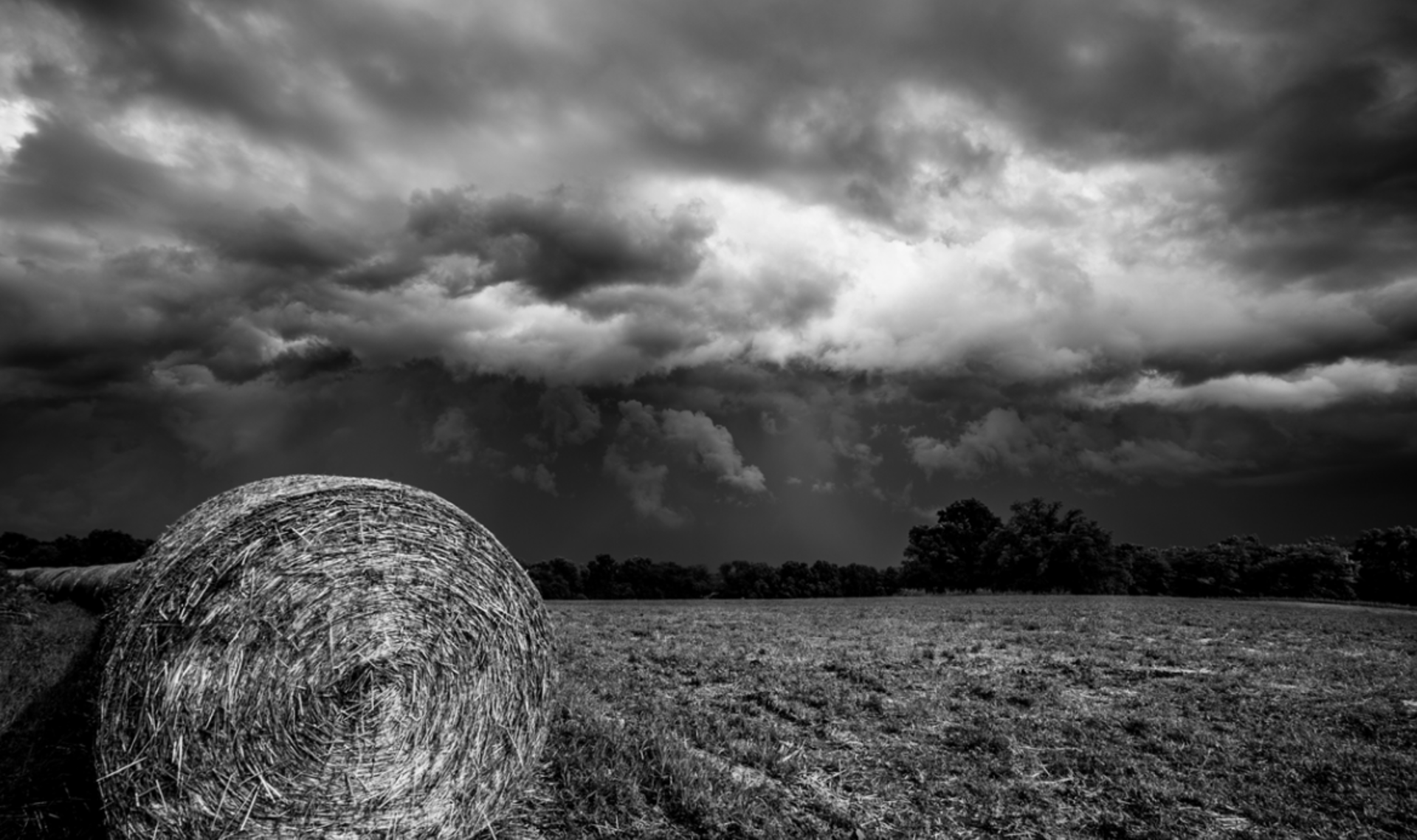 Hay Bale Storm by Justin Rogers