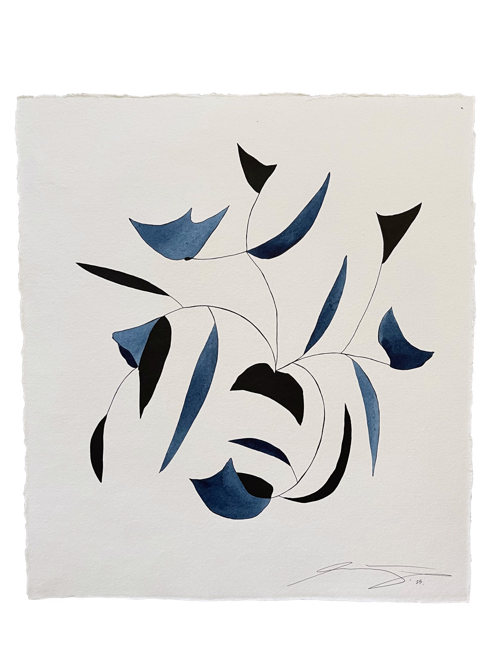 Indigo Blooms 88 {SOLD} by Lindsey Porter