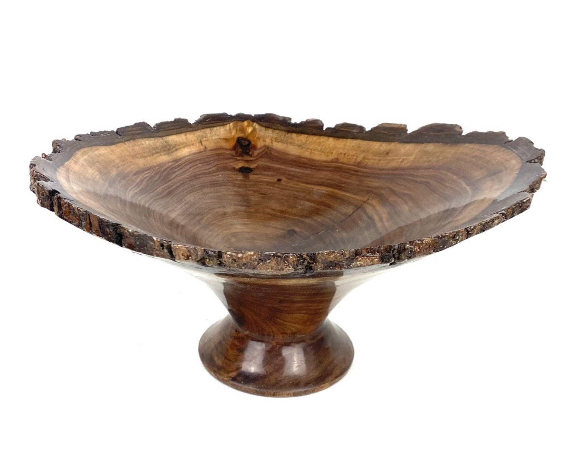 Walnut Pedestal Bowl by Don Moore