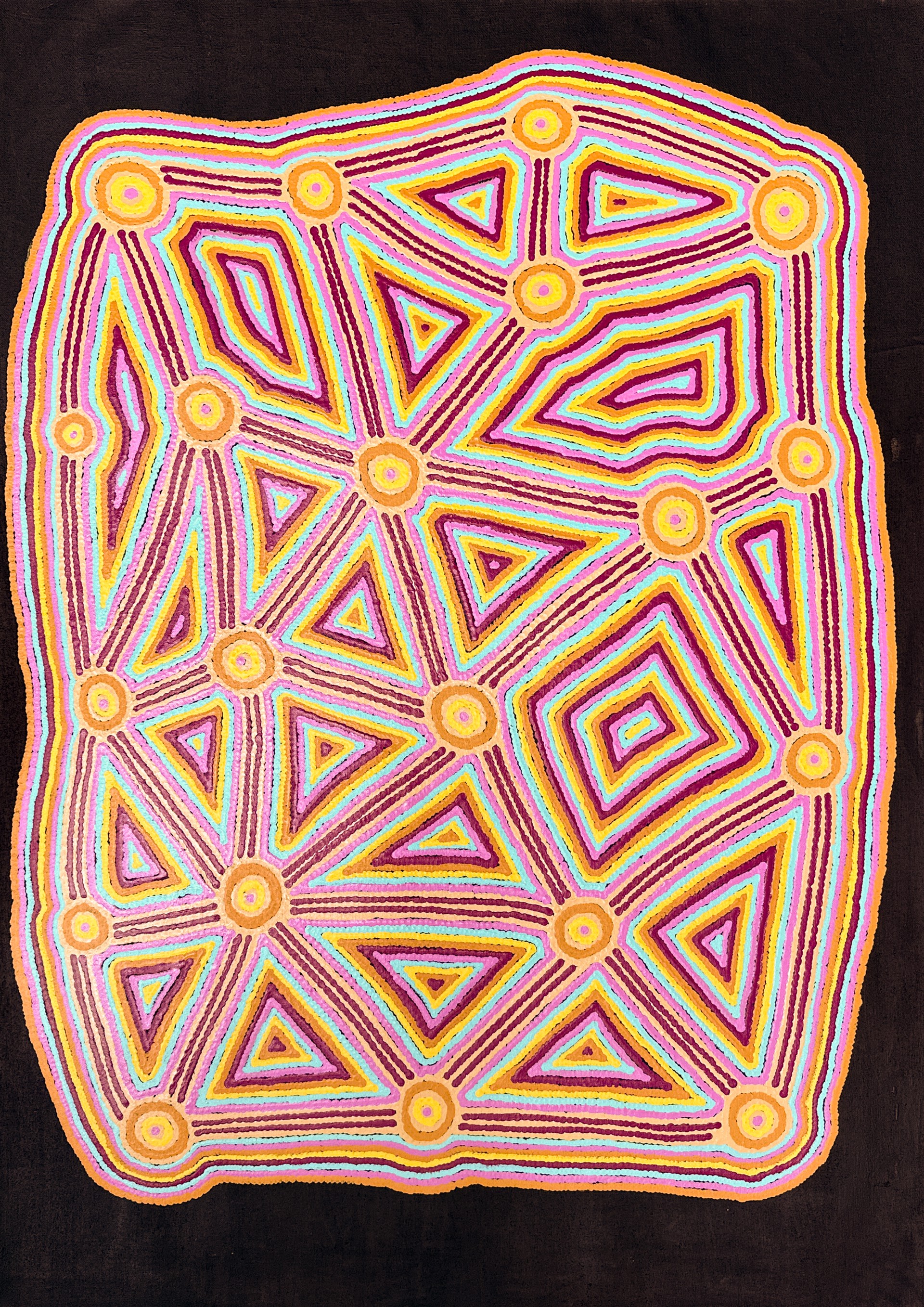 Sabrina Nungarrayi Gibson,Yankirri Jukurrpa (Emu Dreaming) - Ngarlikirlangu by Warlukurlangu Artists