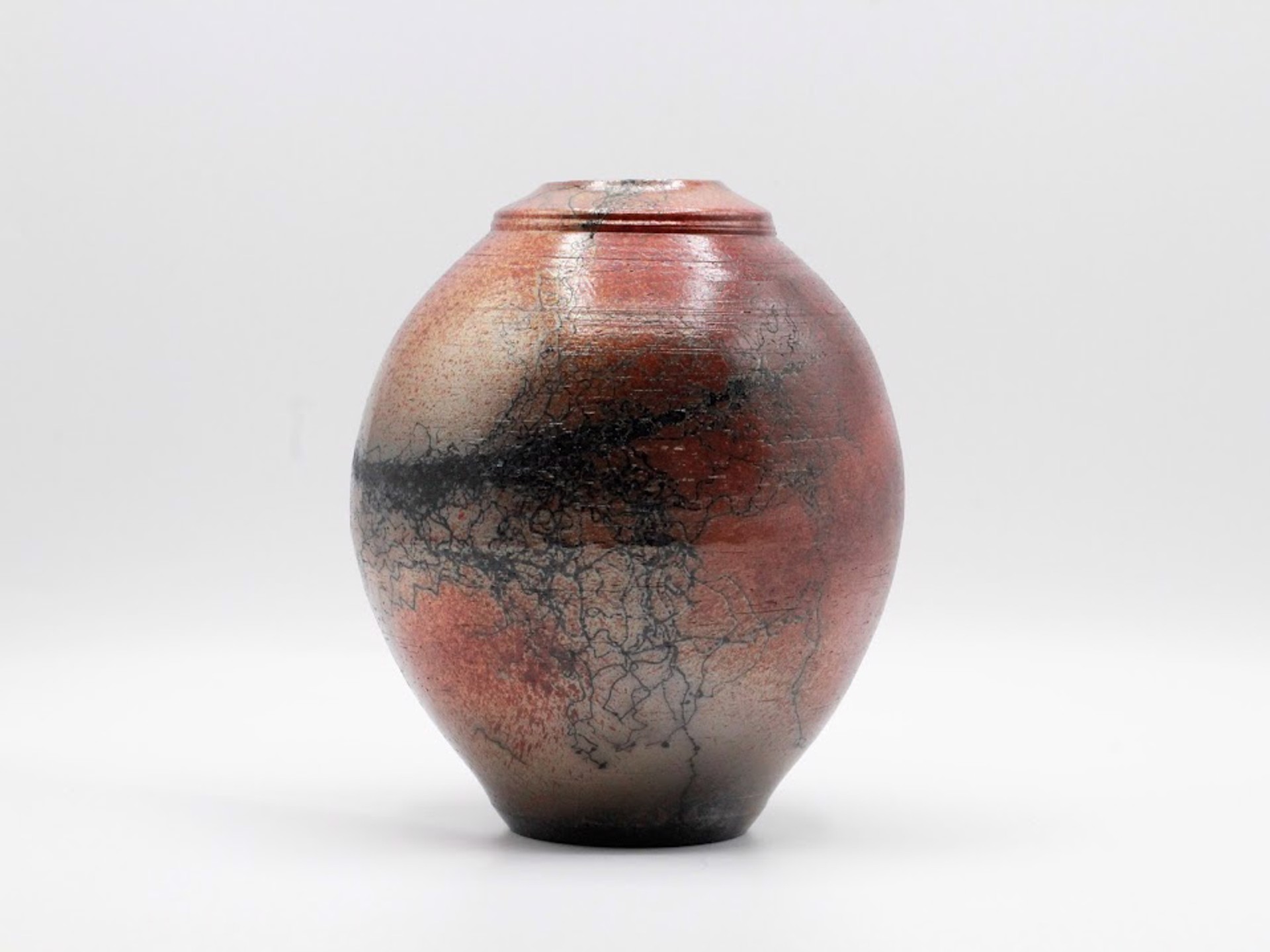 Medium Copper Raku Vase by Kevin Silkwood