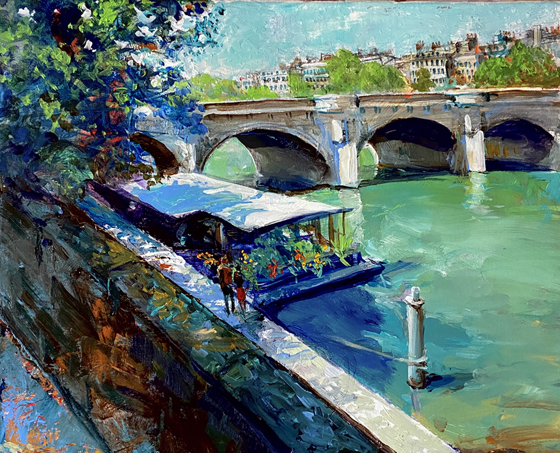 Houseboat on the Seine by James Griffin