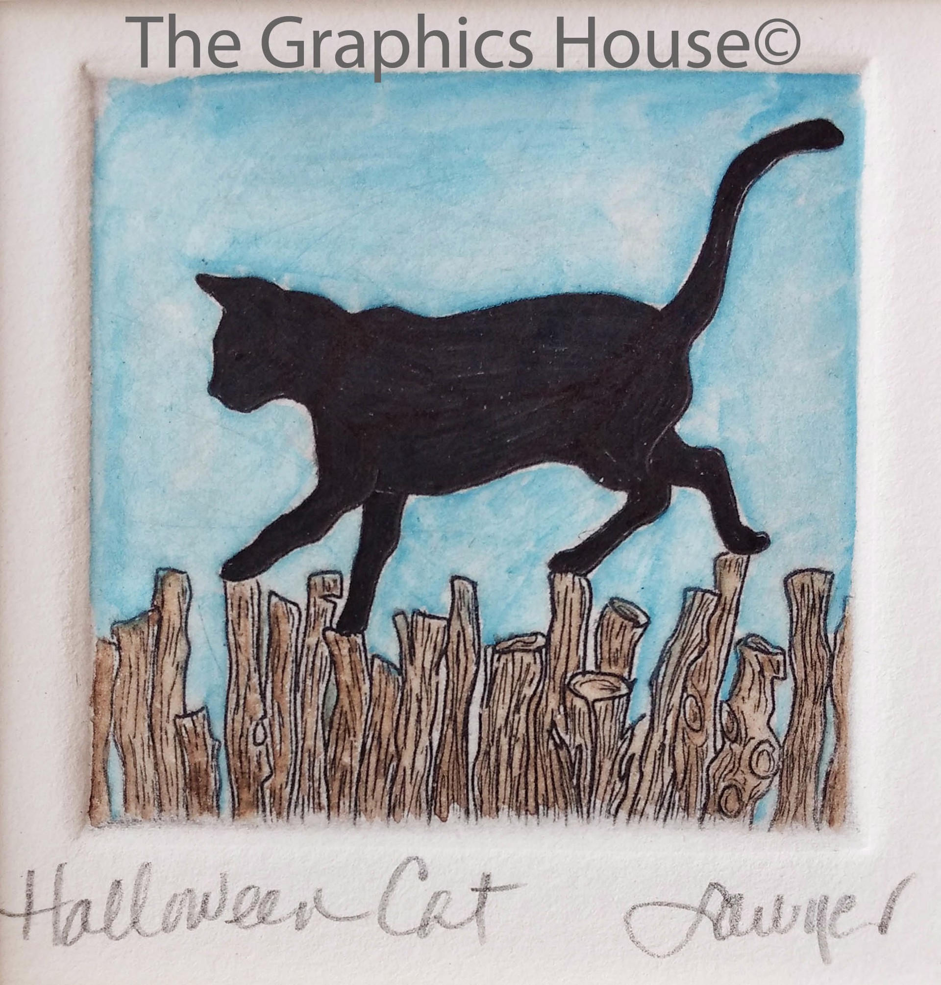 Halloween Cat (unframed) by Anne Sawyer