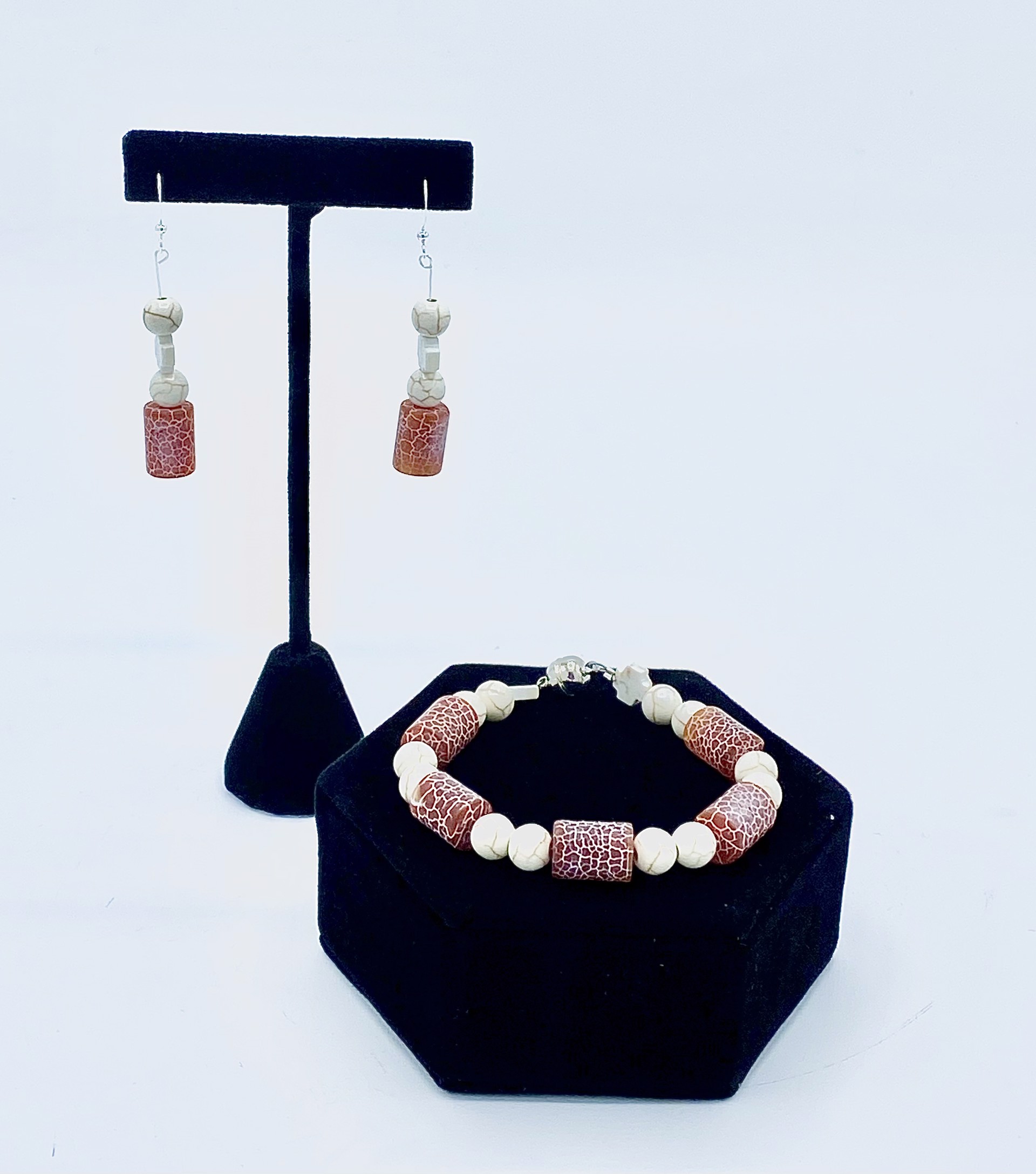 Agate Bracelet and Earrings by Patrice Box