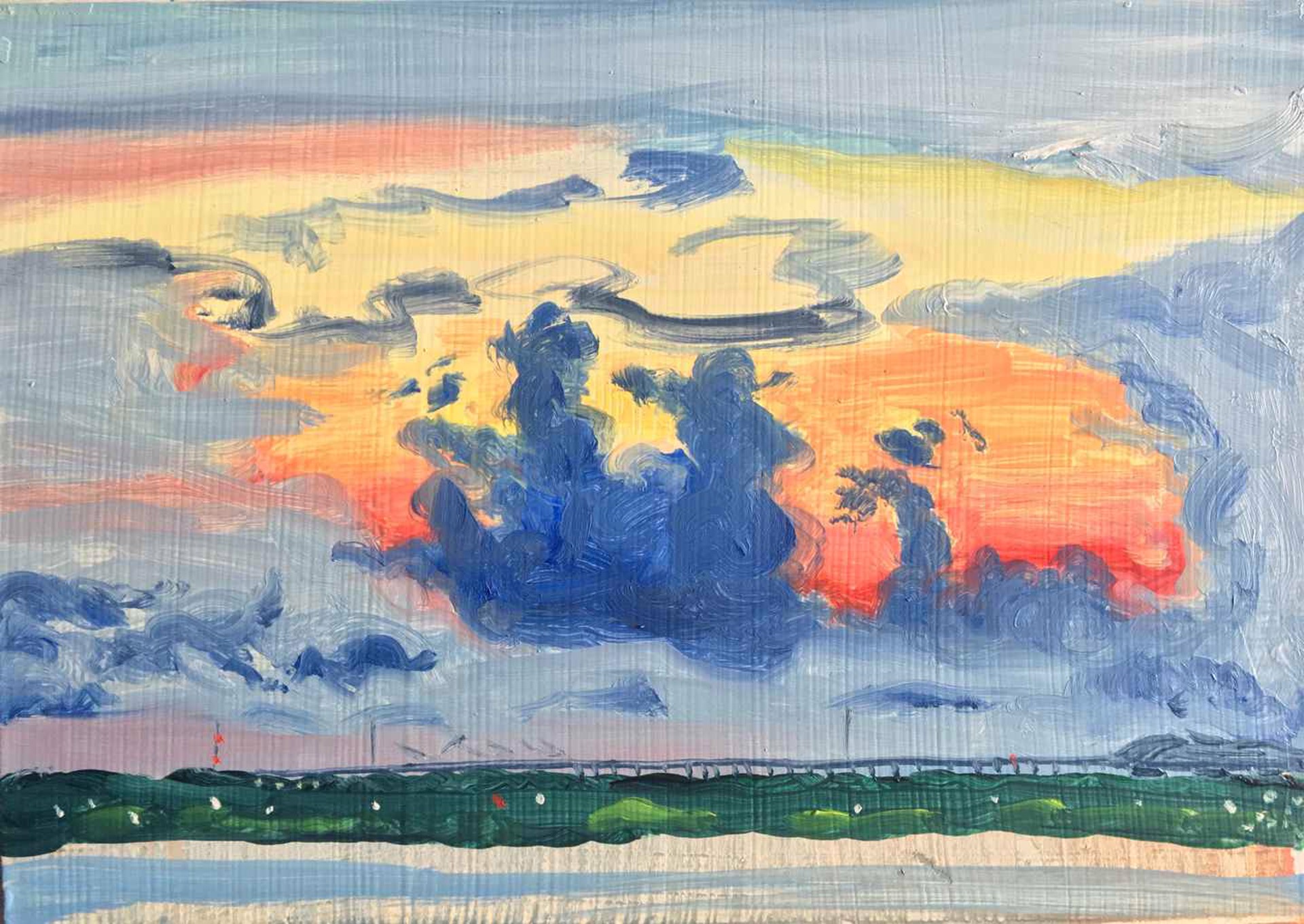 So This Sunset Happened. So I Had to Paint It. by Kristin Malin