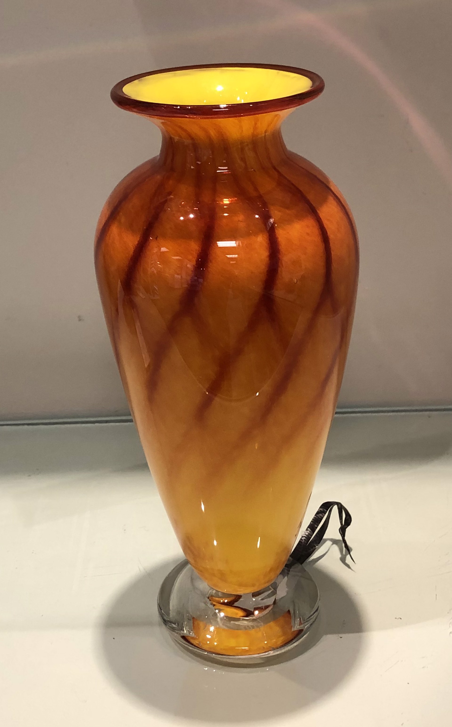 Vase Amphora Yellow Twist