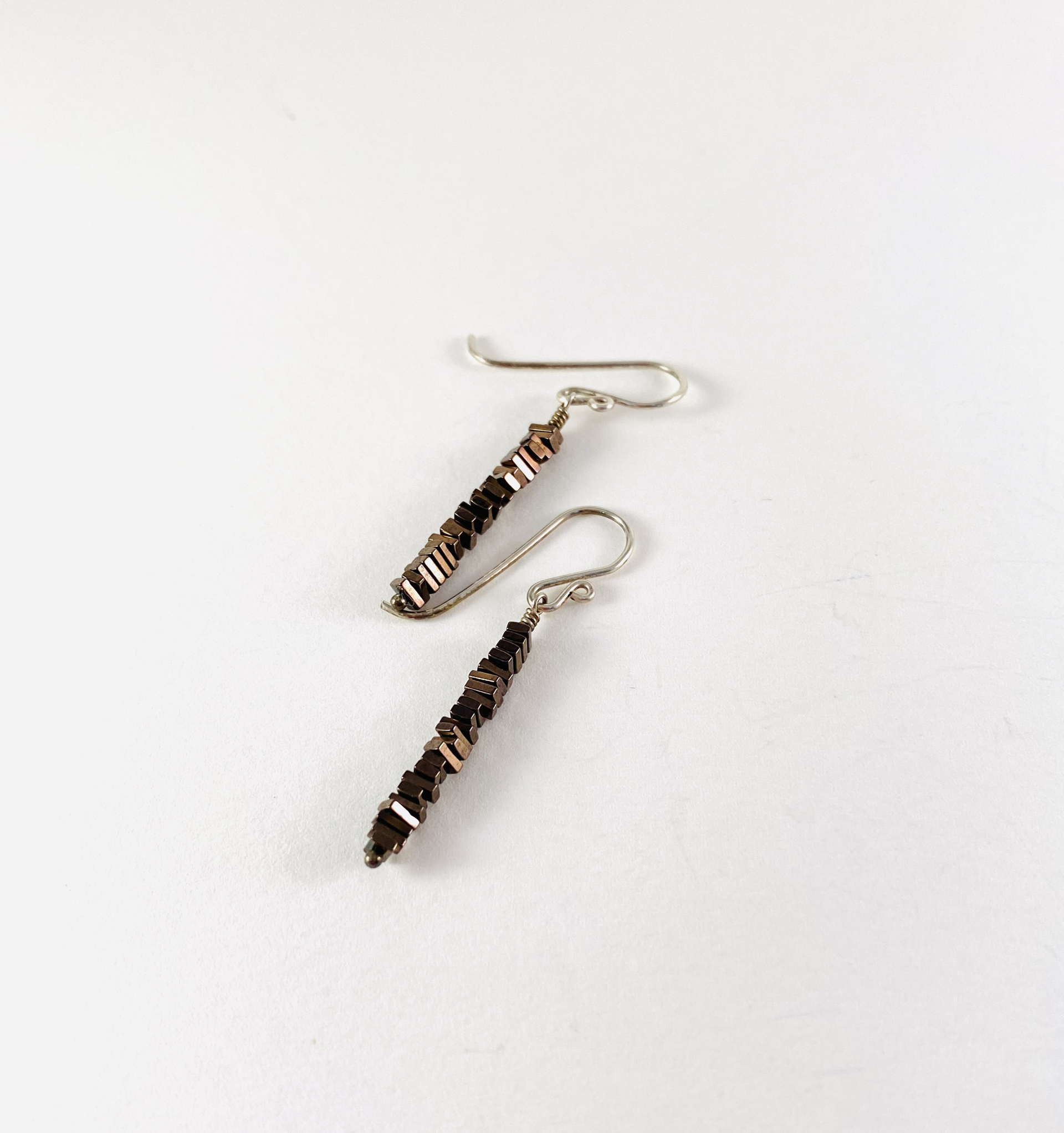 Silver and Hematite Earrings #10 by Shelby Lee - jewelry