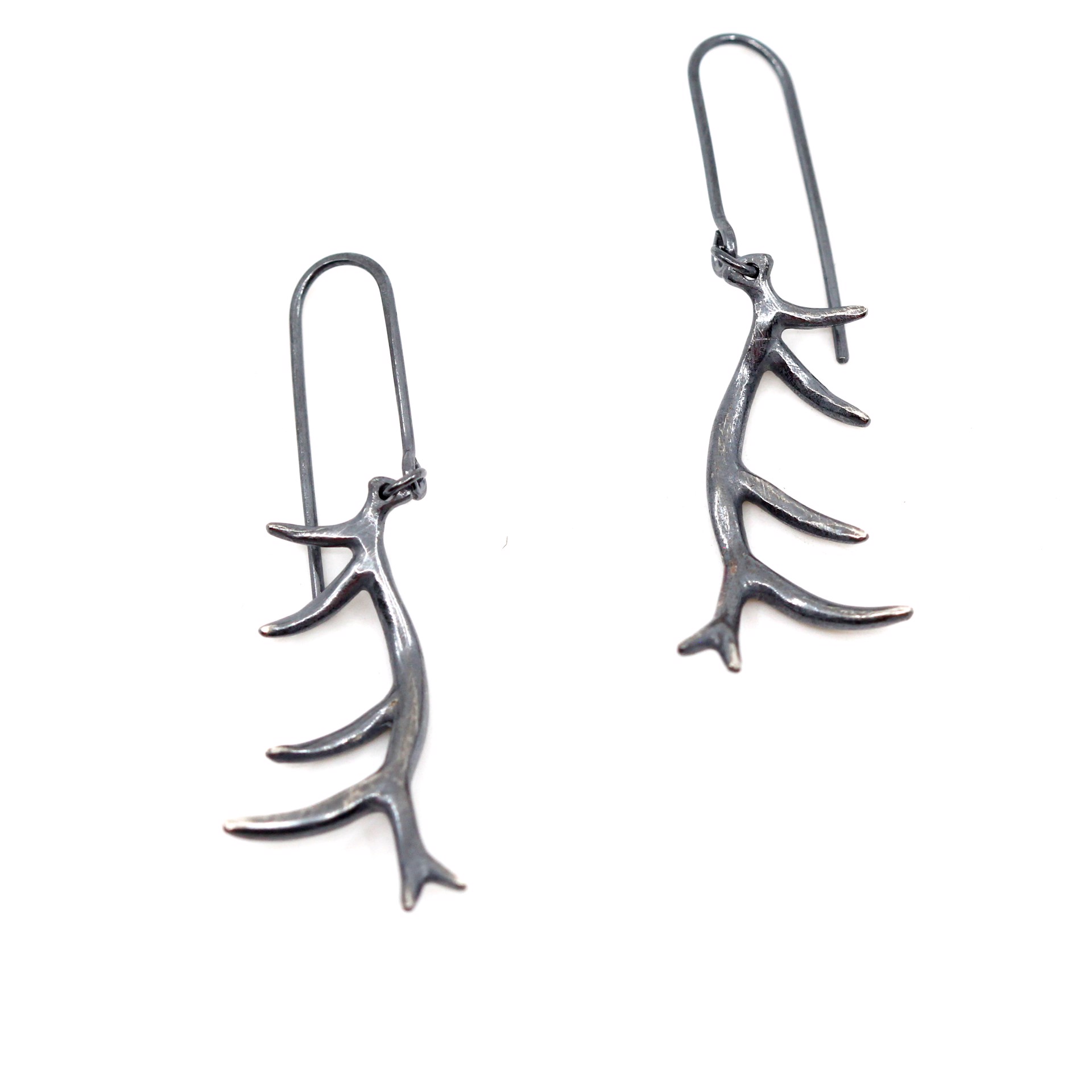 Small Elk Antler Earrings by Susan Elnora