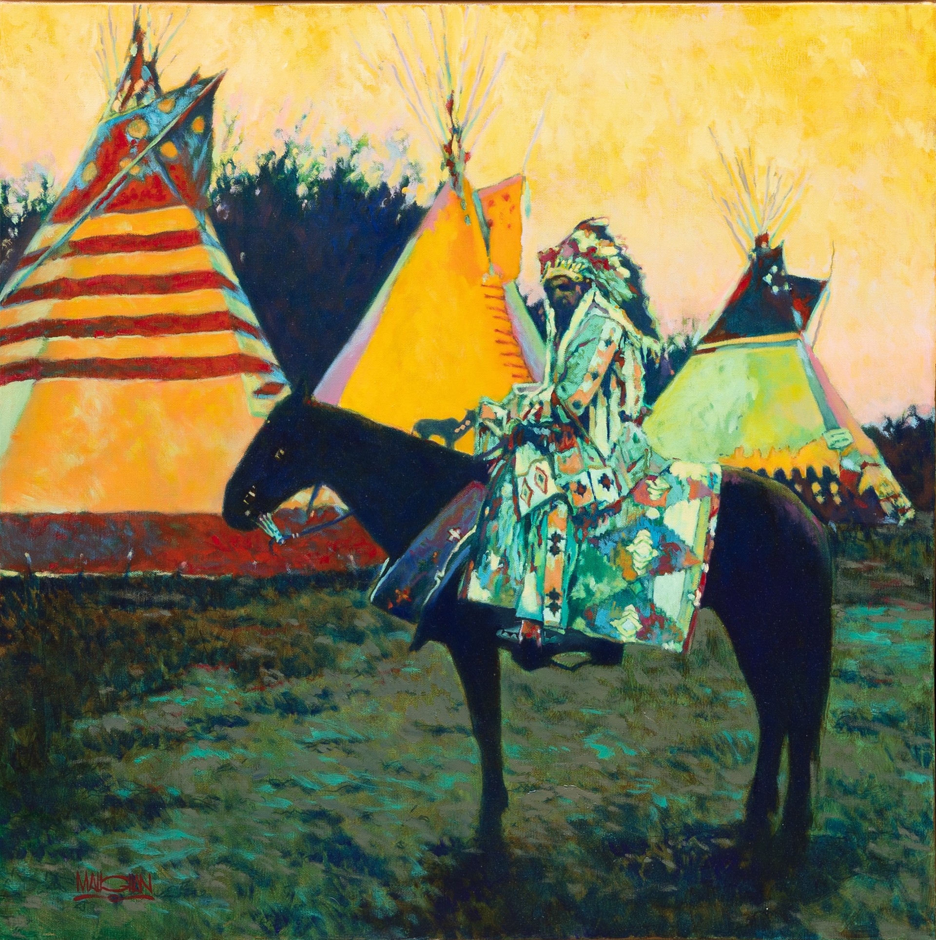 Three Tepees by William Maughan