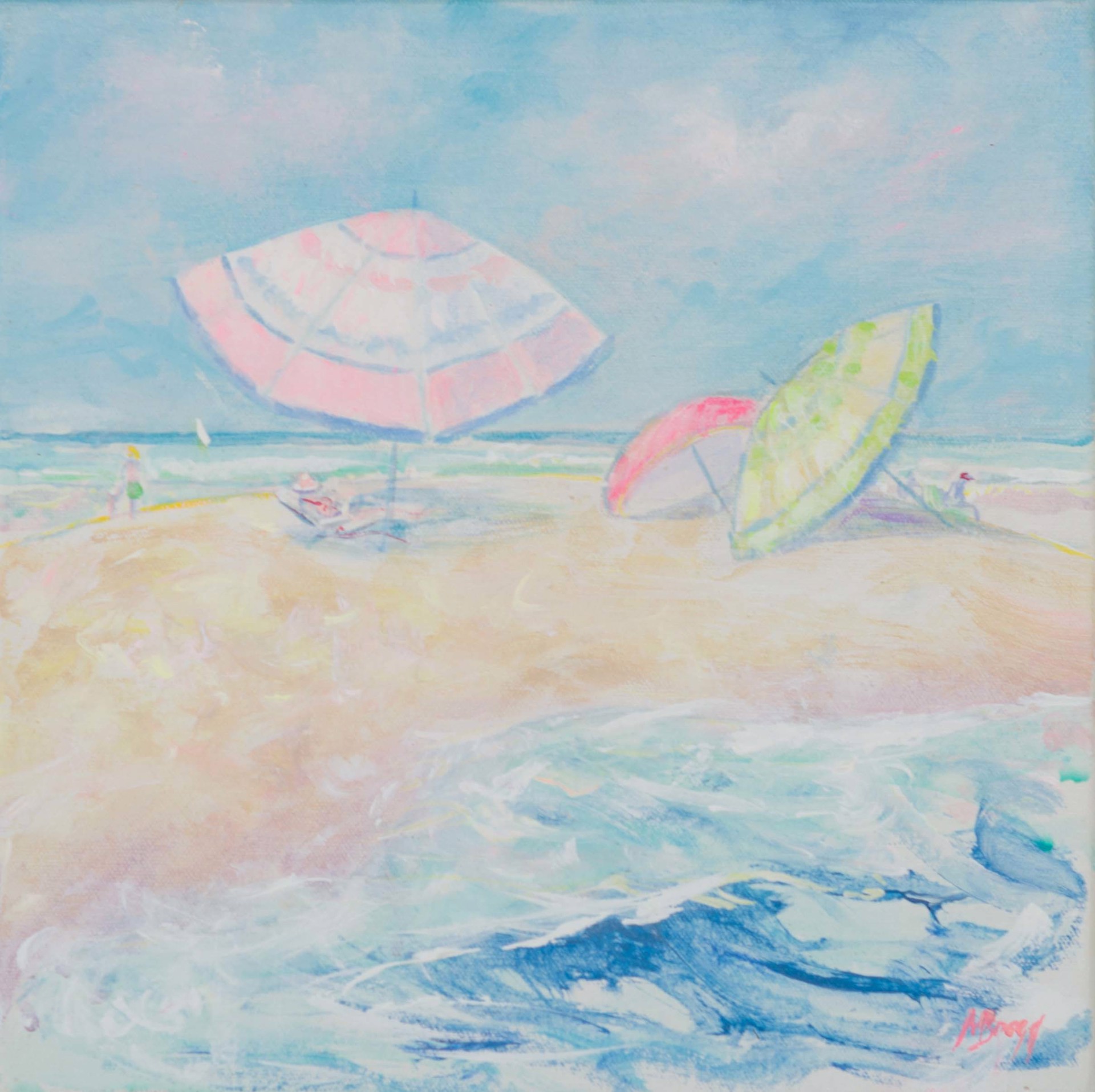 Beach Umbrellas III by Margaret Bragg