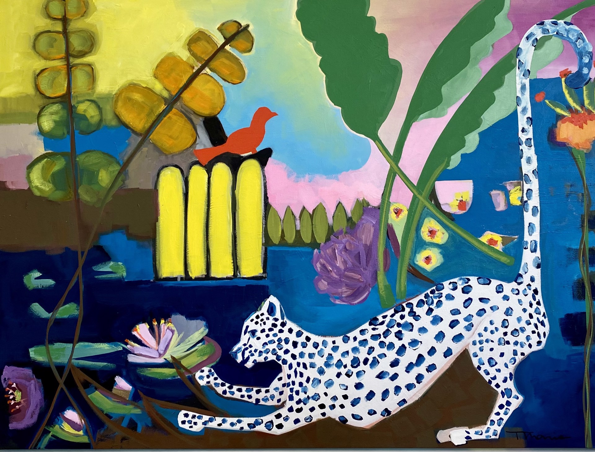 Leopard by the Waterfall by Trudi Norris