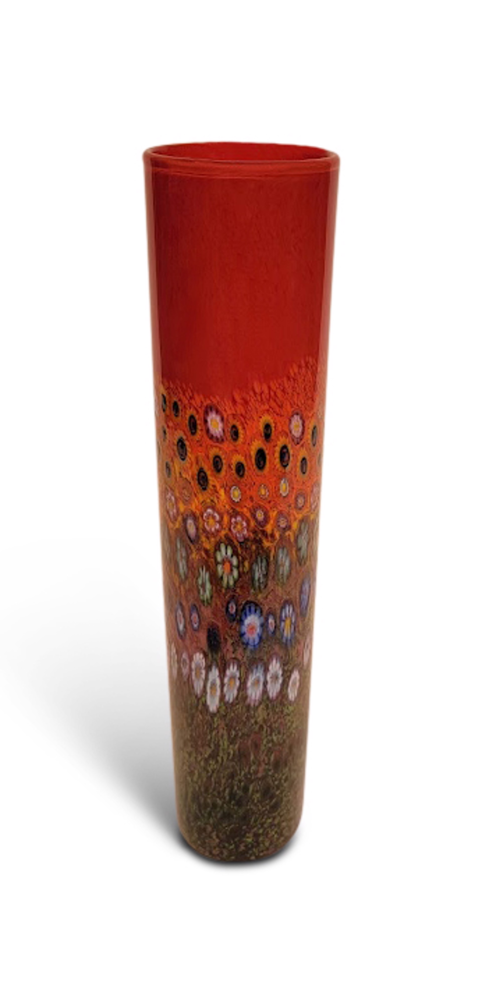 Small Garden Cylinder (Red) by Ken Hanson & Ingrid Hanson