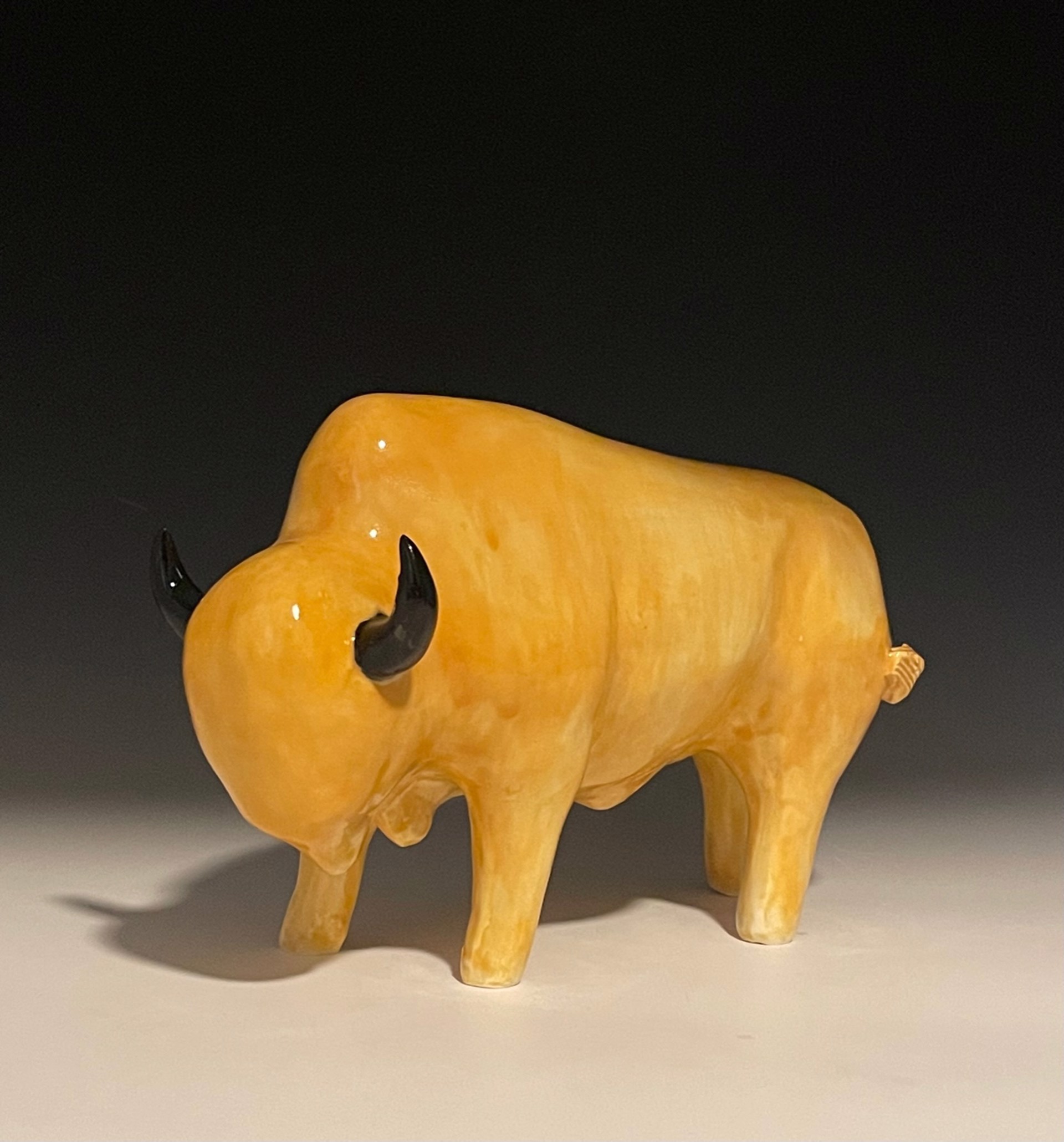 Shiny Yellow Smooth Bison by Brian Horsch