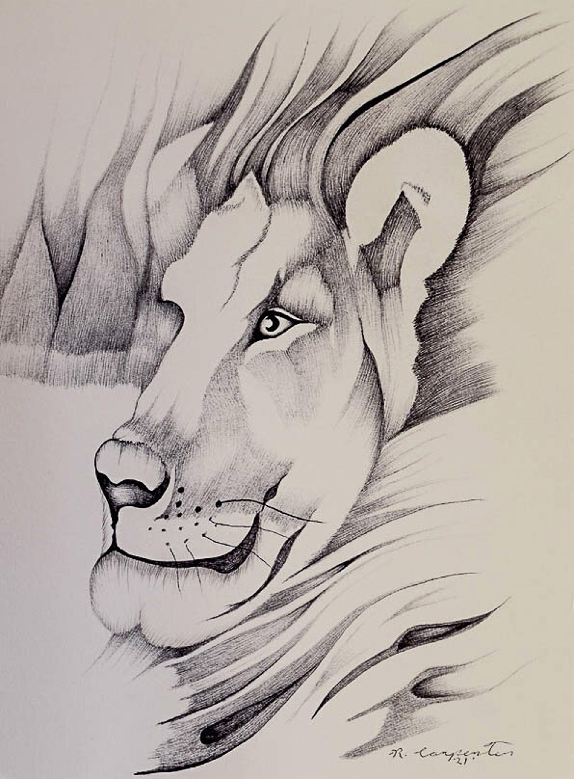 Abstract Lion by Ricky C. Carpenter