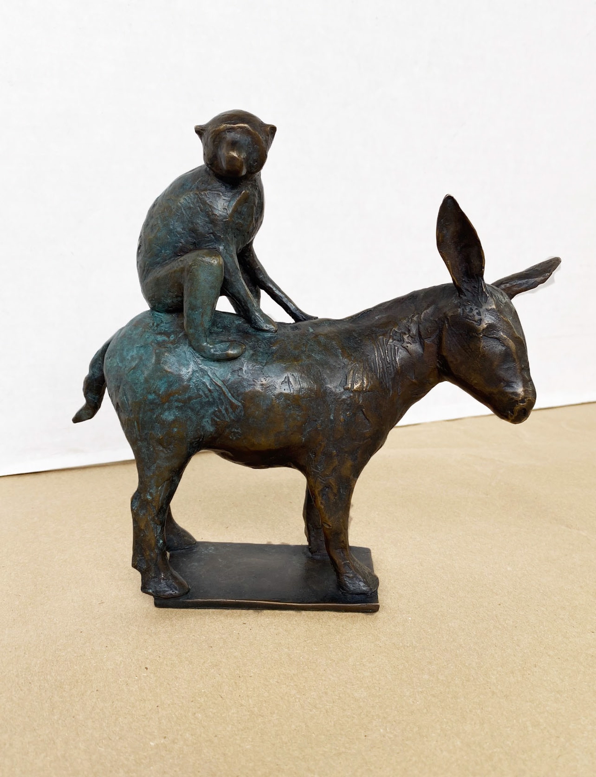 Small Burro with Monkey (9/15) by Copper Tritscheller