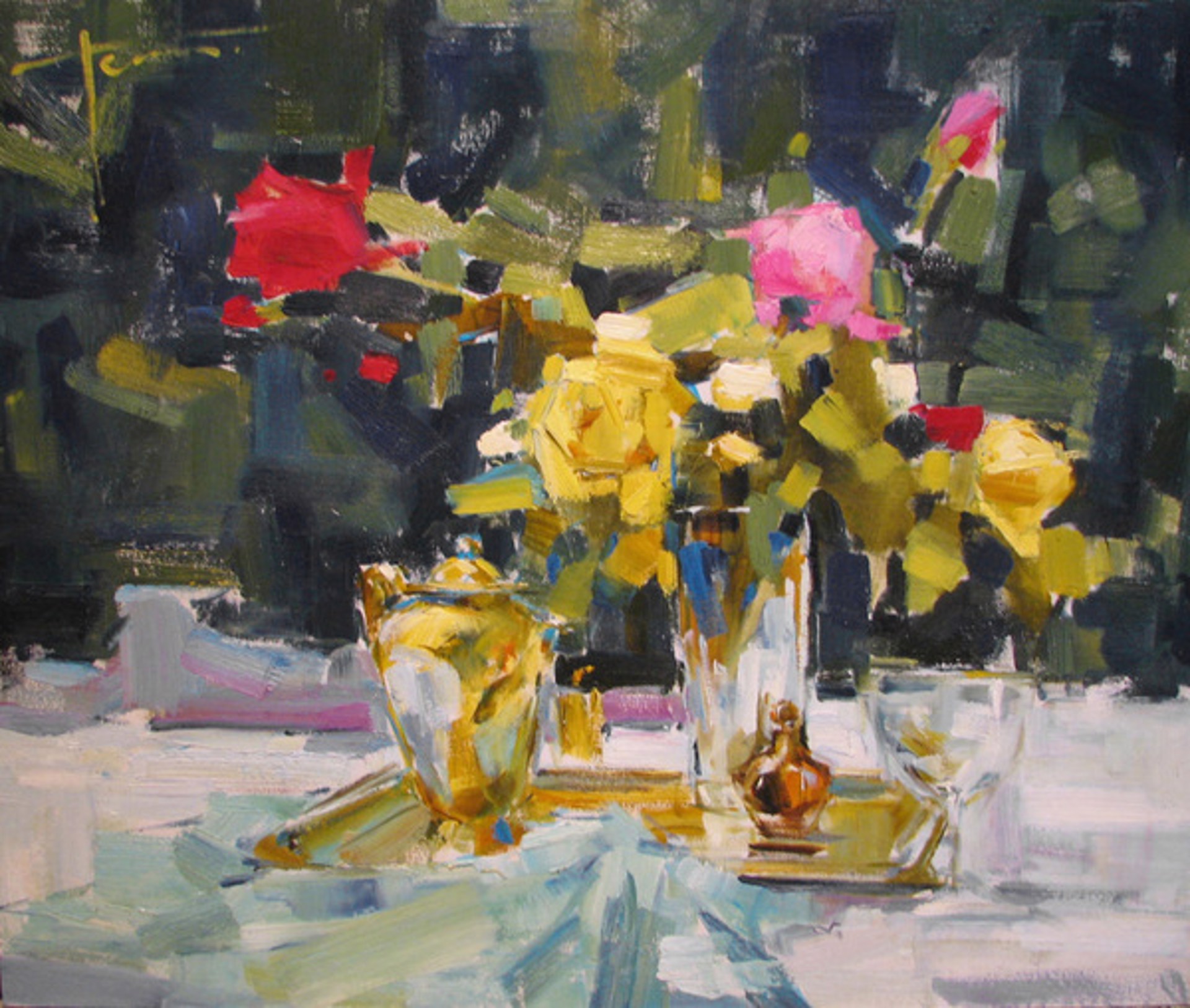 Evening Roses by Yana Golubyatnikova