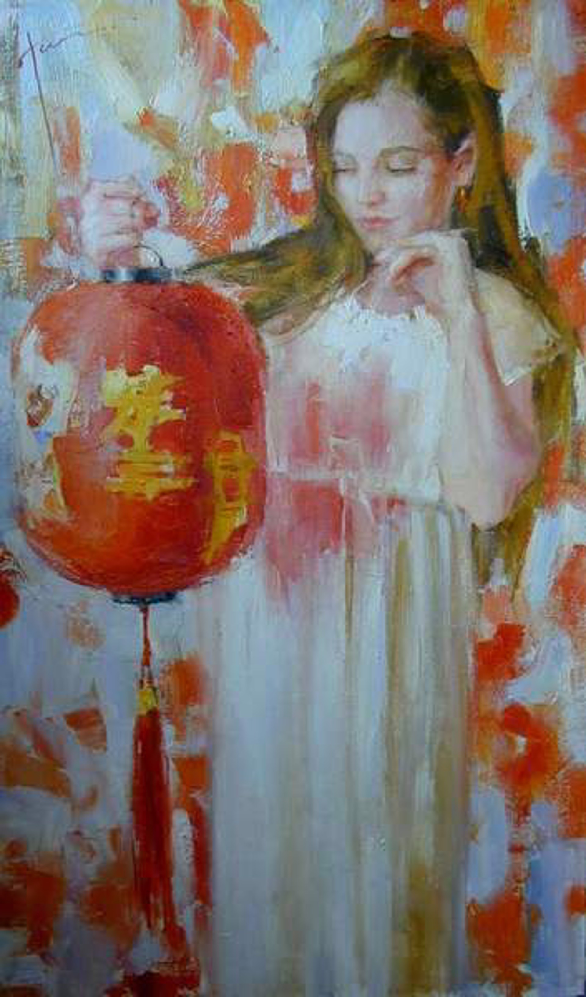 Girl with Chinese Lantern by Yana Golubyatnikova