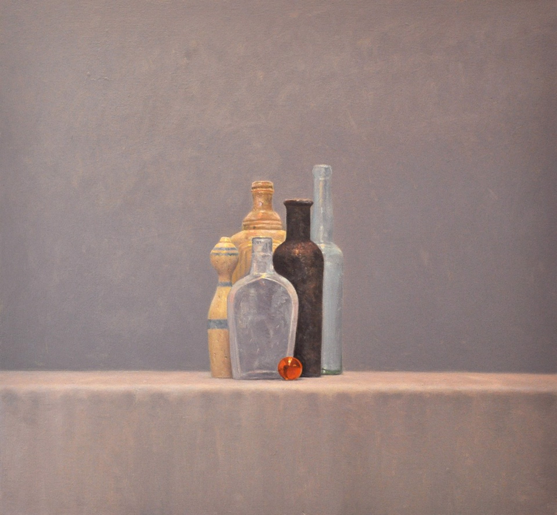 Still Life with Black Bottle by Willard Dixon