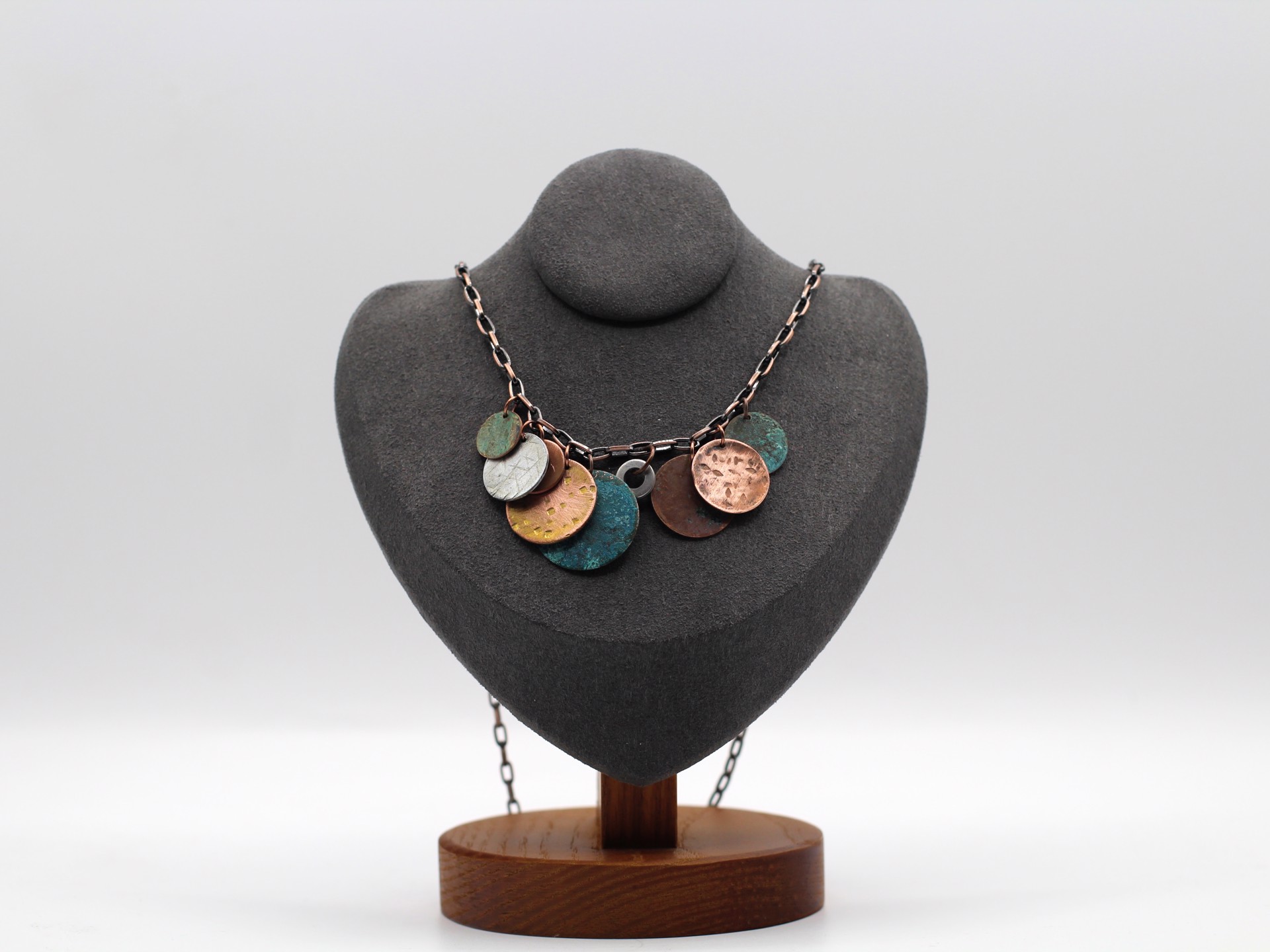 Aged Copper Necklace by Kay Langland