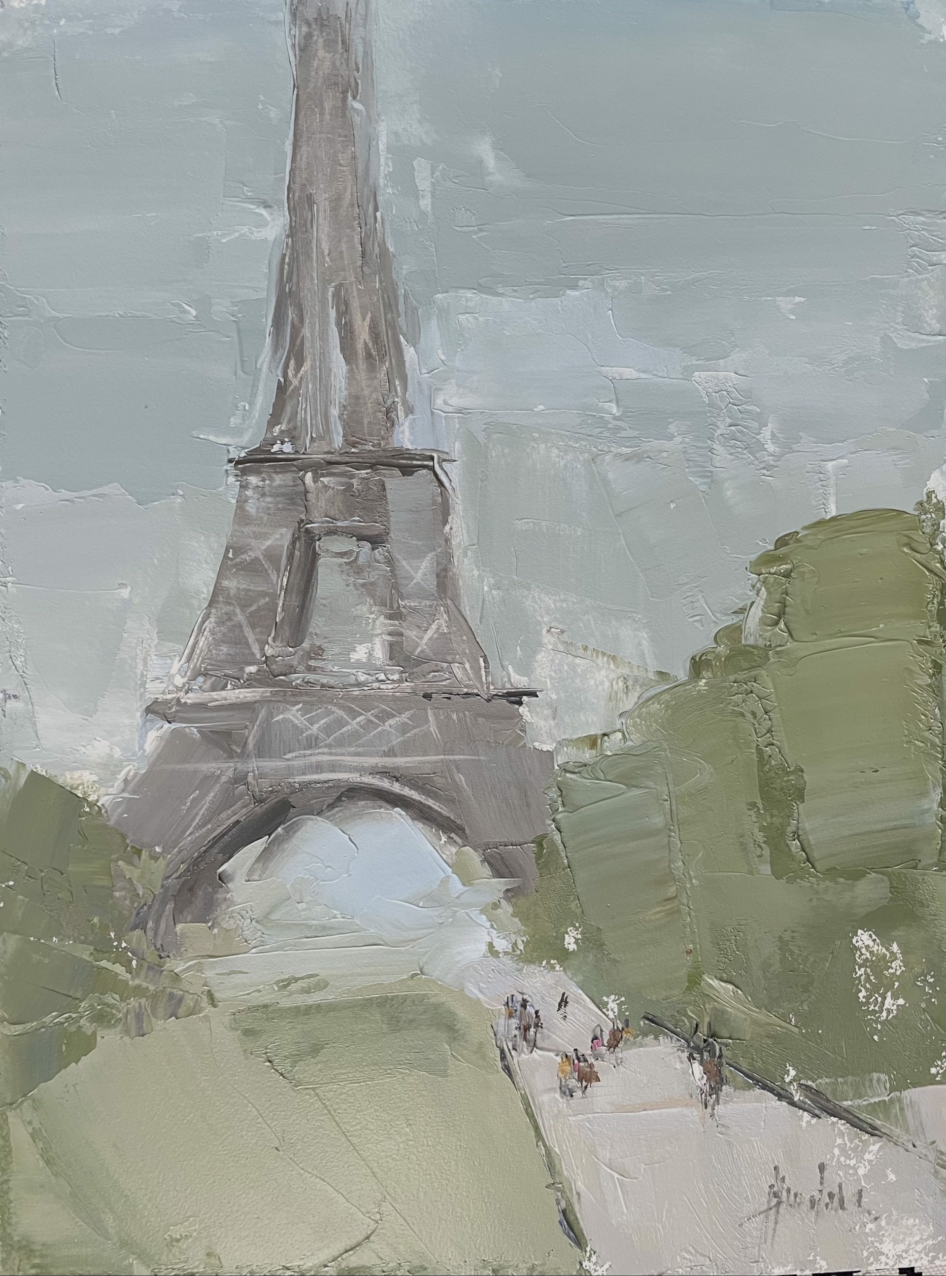 Moody Sky, Tour Eiffel, Paris by Barbara Flowers