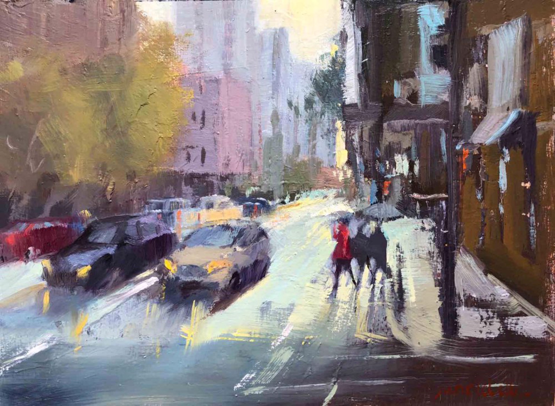 Rainy Day on First Avenue by Jane Wallis