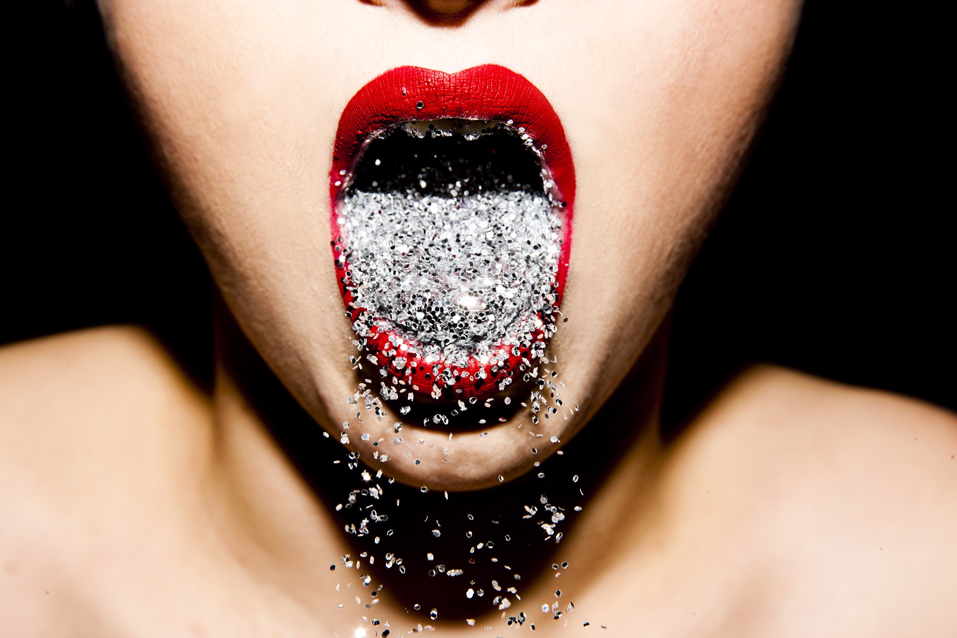 Glitter Mouth by Tyler Shields