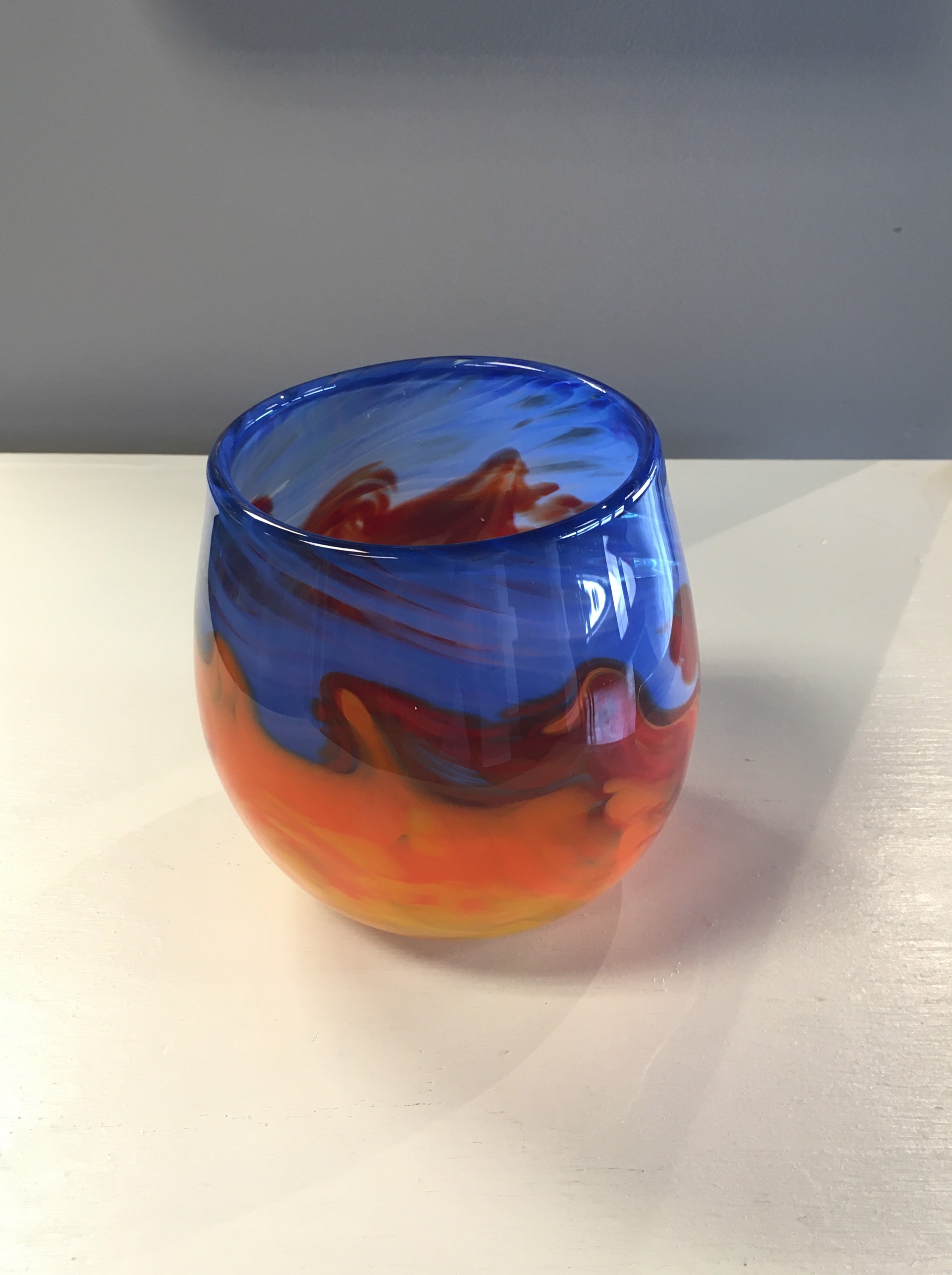 Prairie Fire Bowl by AlBo Glass