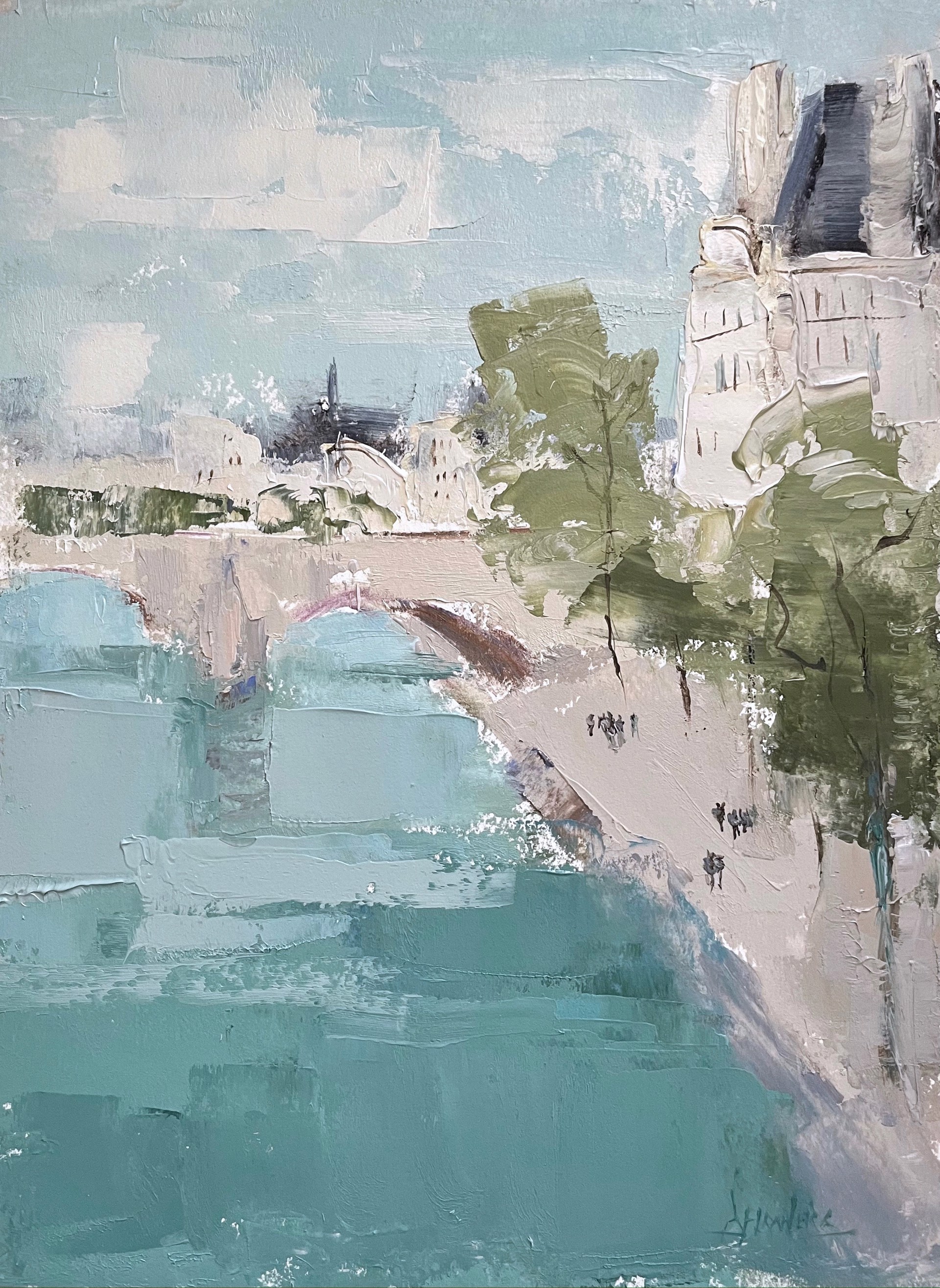 Walk along the Seine, Paris by Barbara Flowers