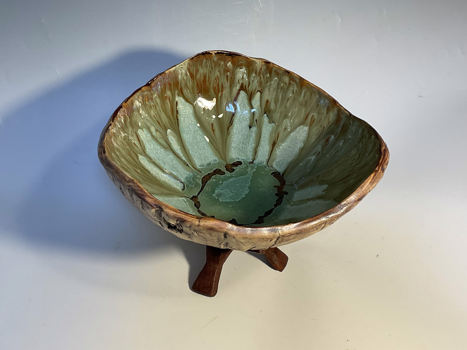 Woodland Bowl w/ Stand by Anna M. Elrod