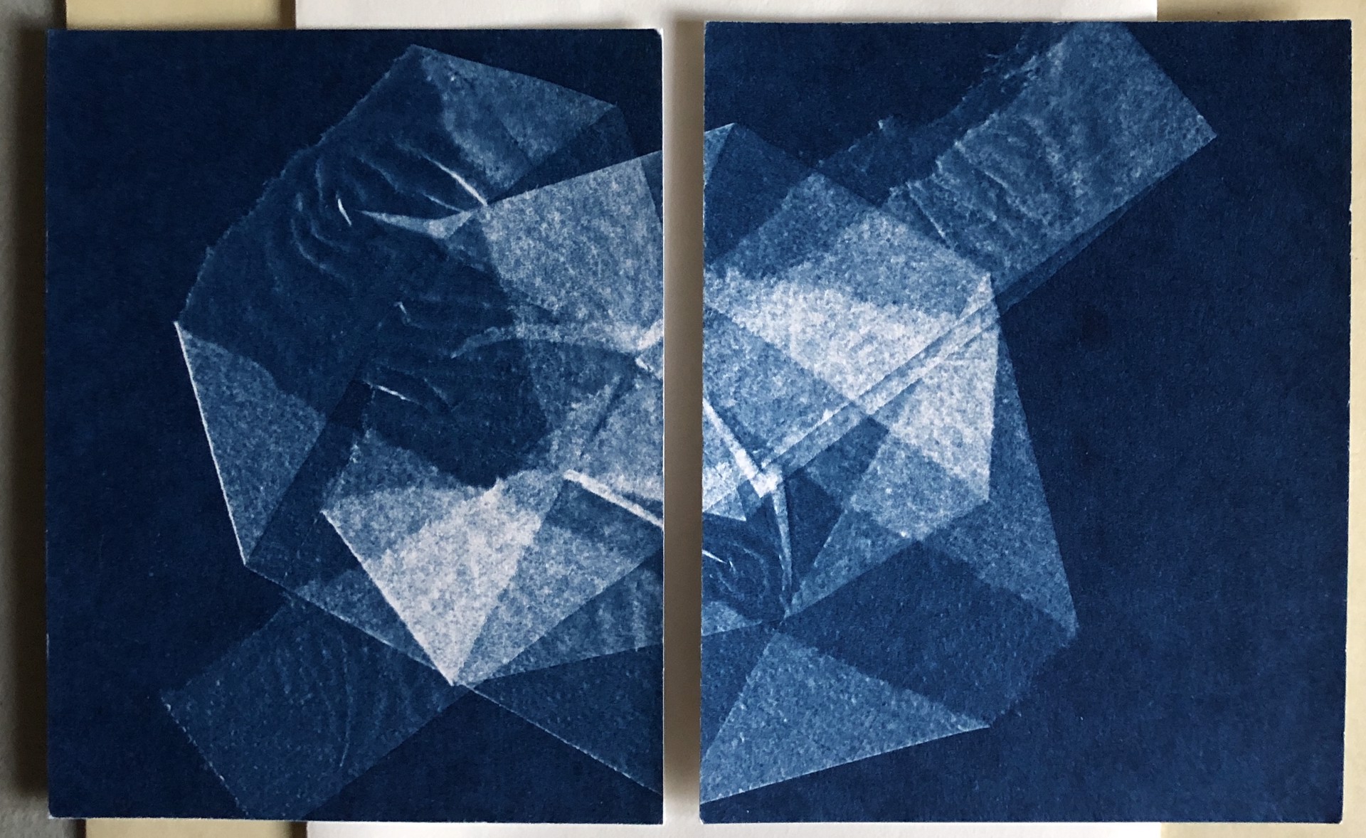 Treading Light no. 24 (diptych) professionally matted by Alyson Belcher