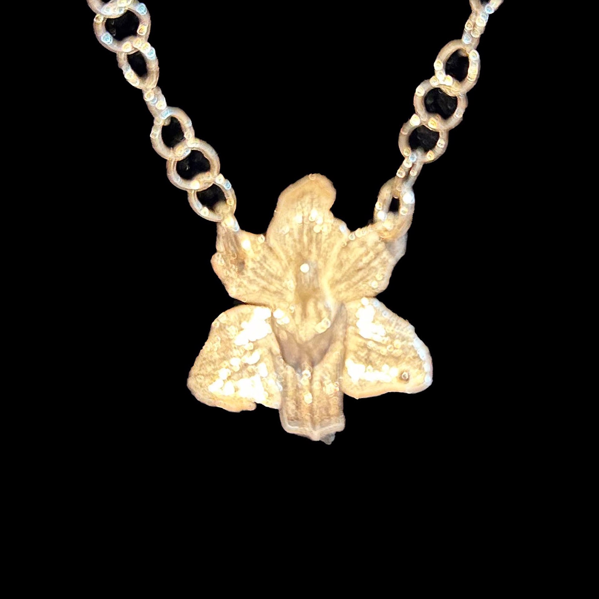 Small Single Orchid Necklace by Wayne Keeth