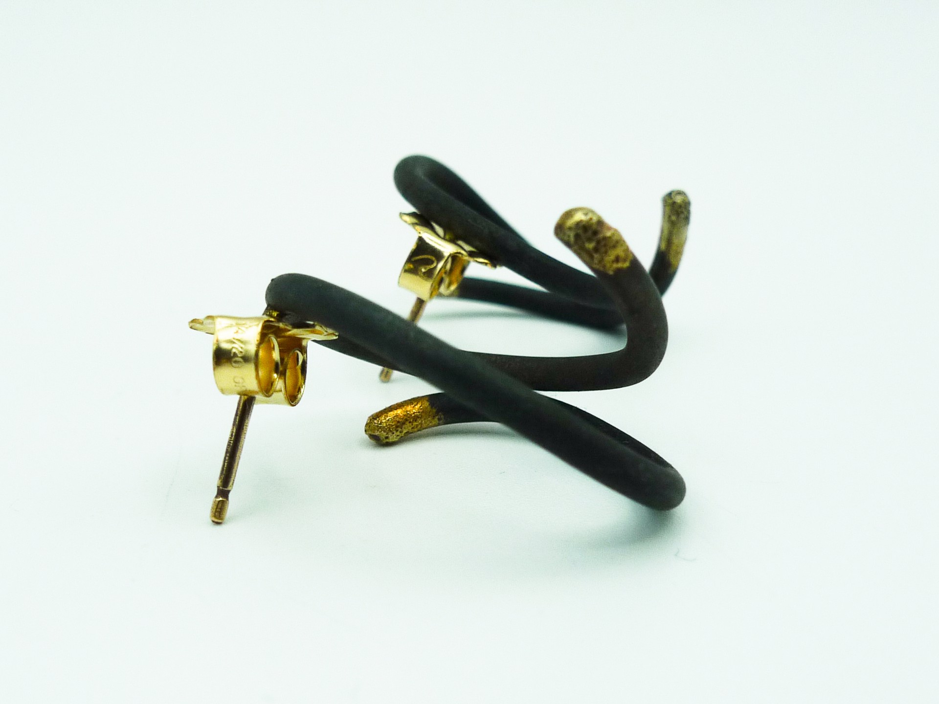 Gold Tipped Stud Earrings by Susanne Henry