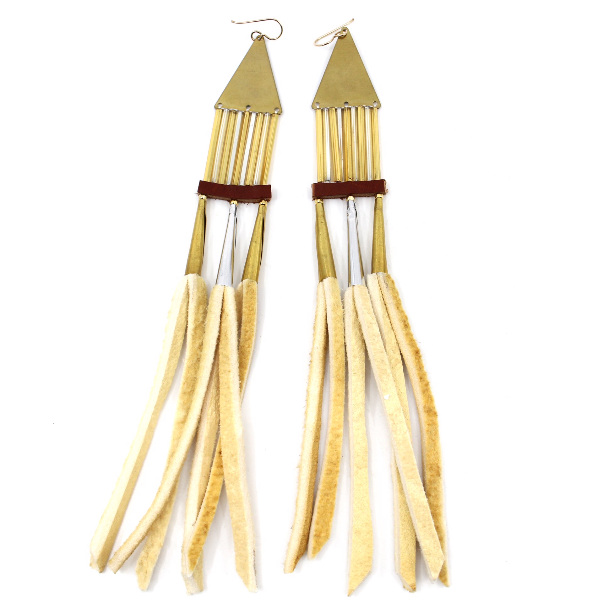 Triangle Long Earrings by Hollis Chitto