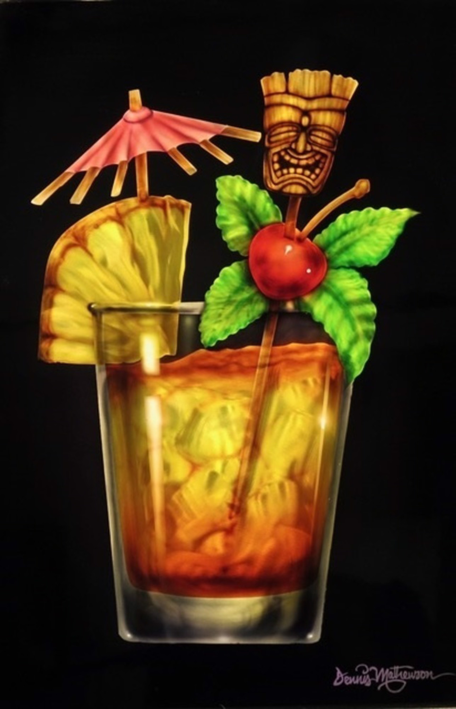 Tiki Bar, Mai Tai by Dennis Mathewson
