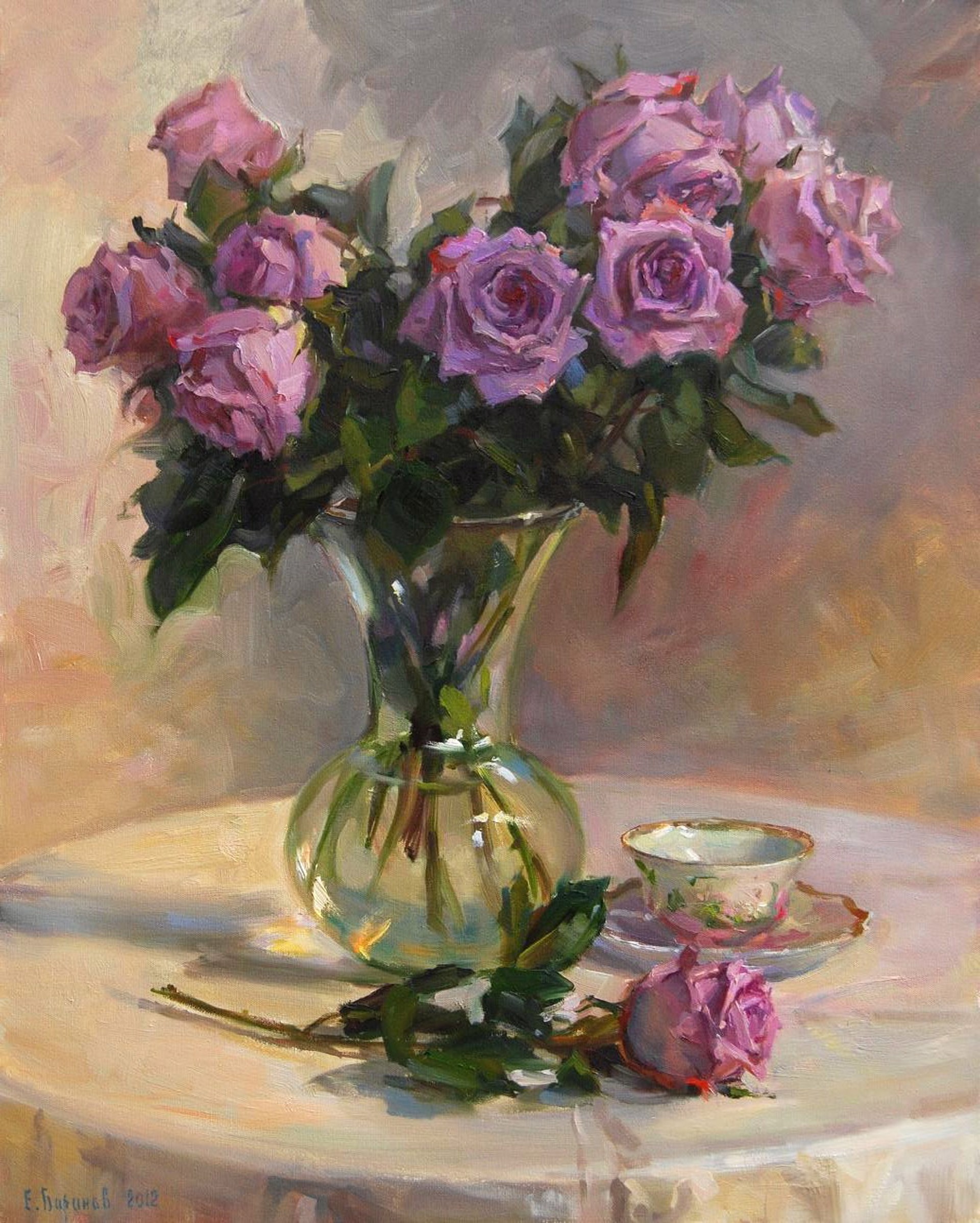 Lavender Roses by Evgeny & Lydia Baranov
